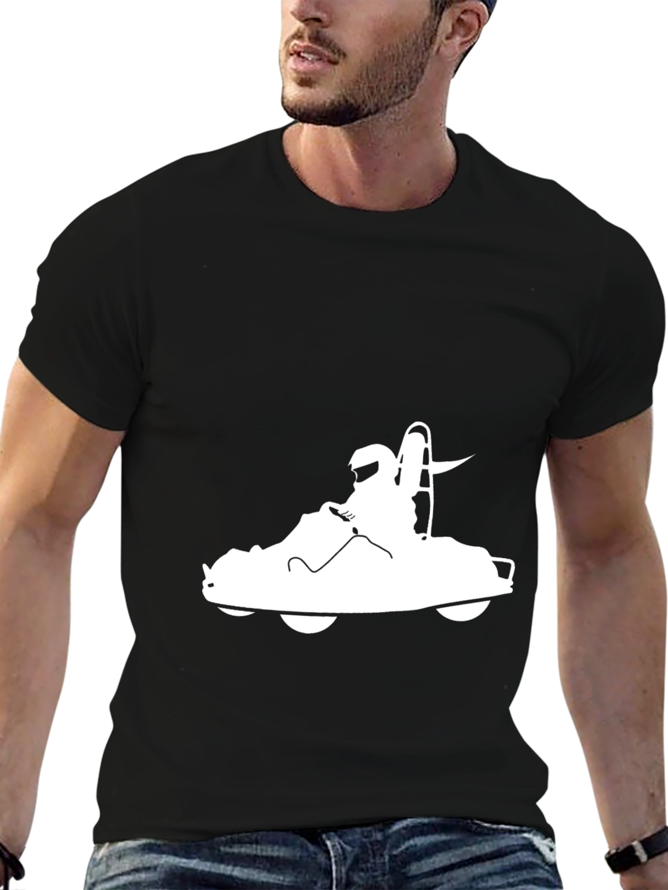 Go Kart Graphic T-Shirt - Black Cotton Tee