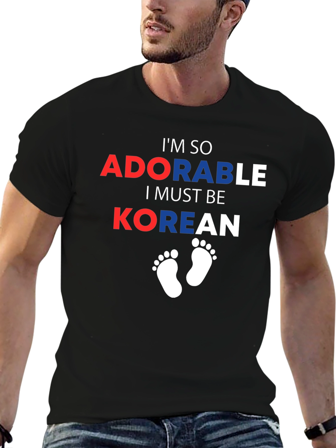 Adorable Korean Baby Footprints T-Shirt