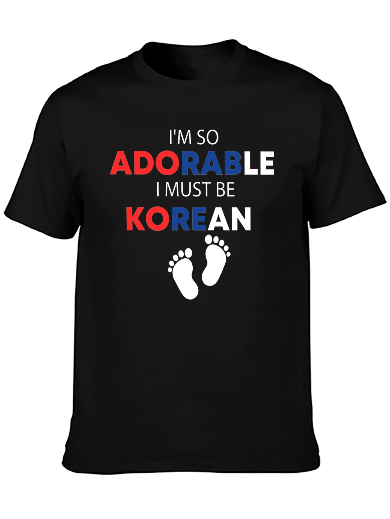 Adorable Korean Baby Footprints T-Shirt