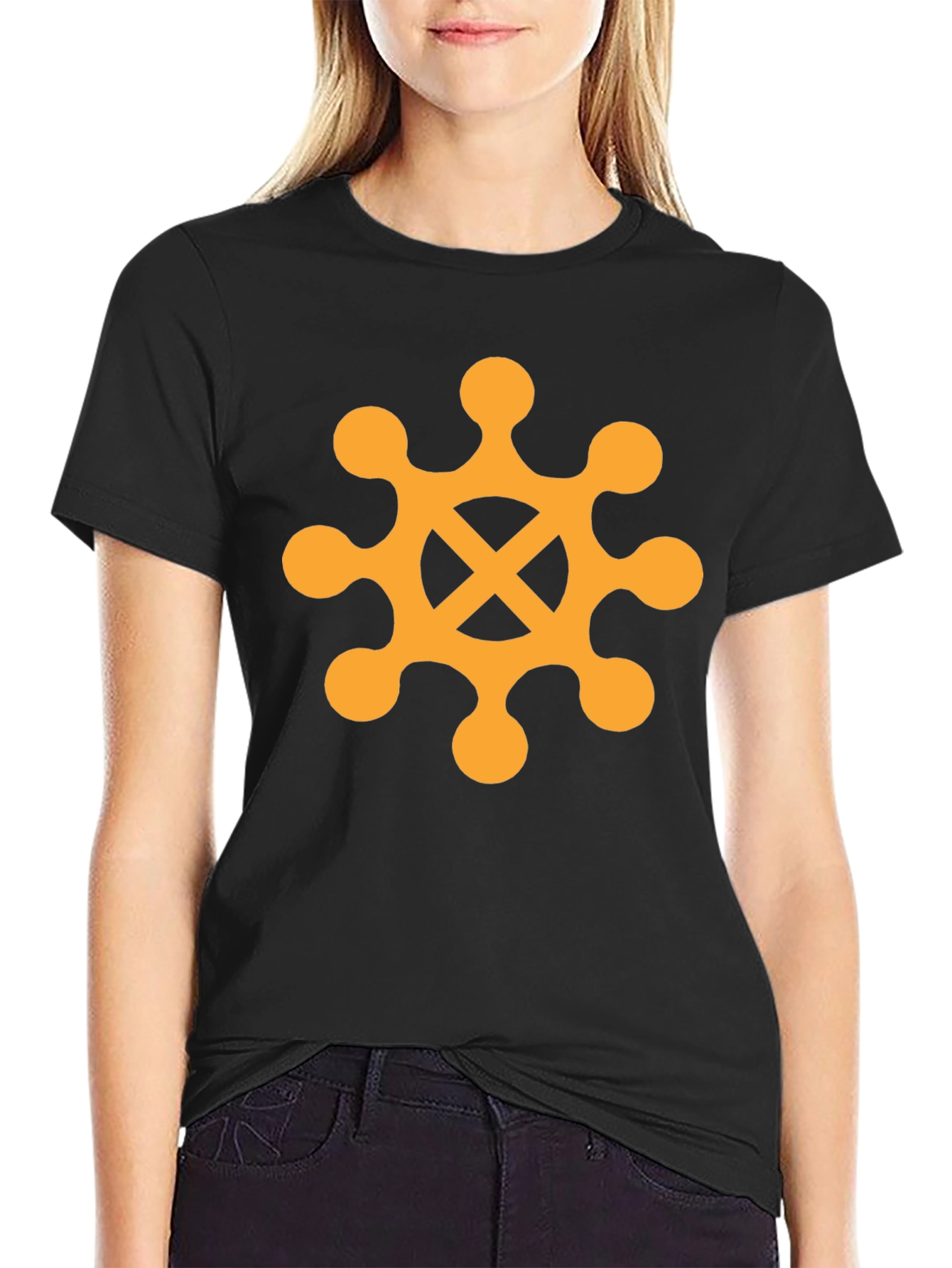 Adinkra Hwe Mu Dua T-Shirt - Black Graphic Tee