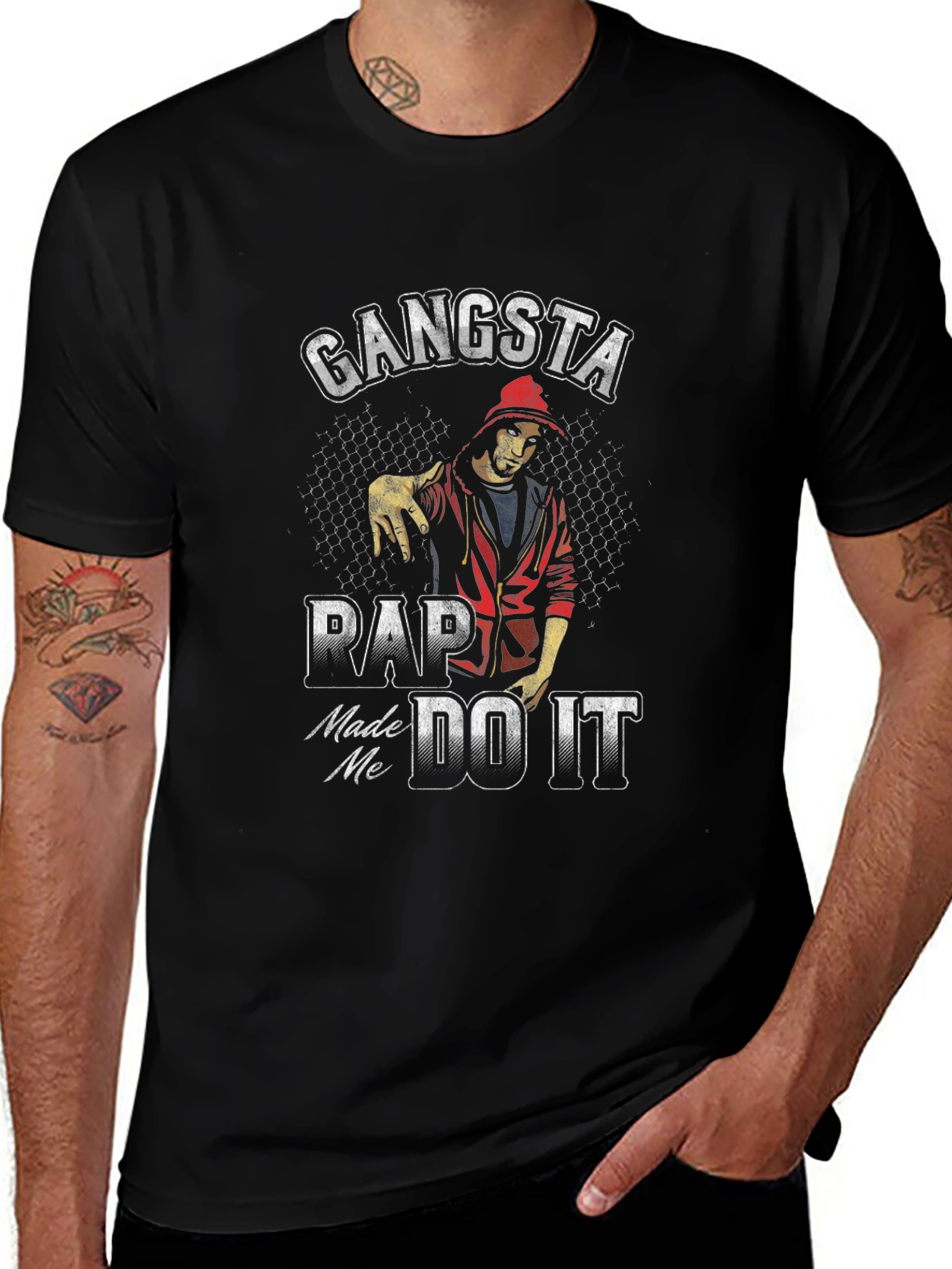 Gangsta Rap T-Shirt: Made Me Do It Graphic Tee