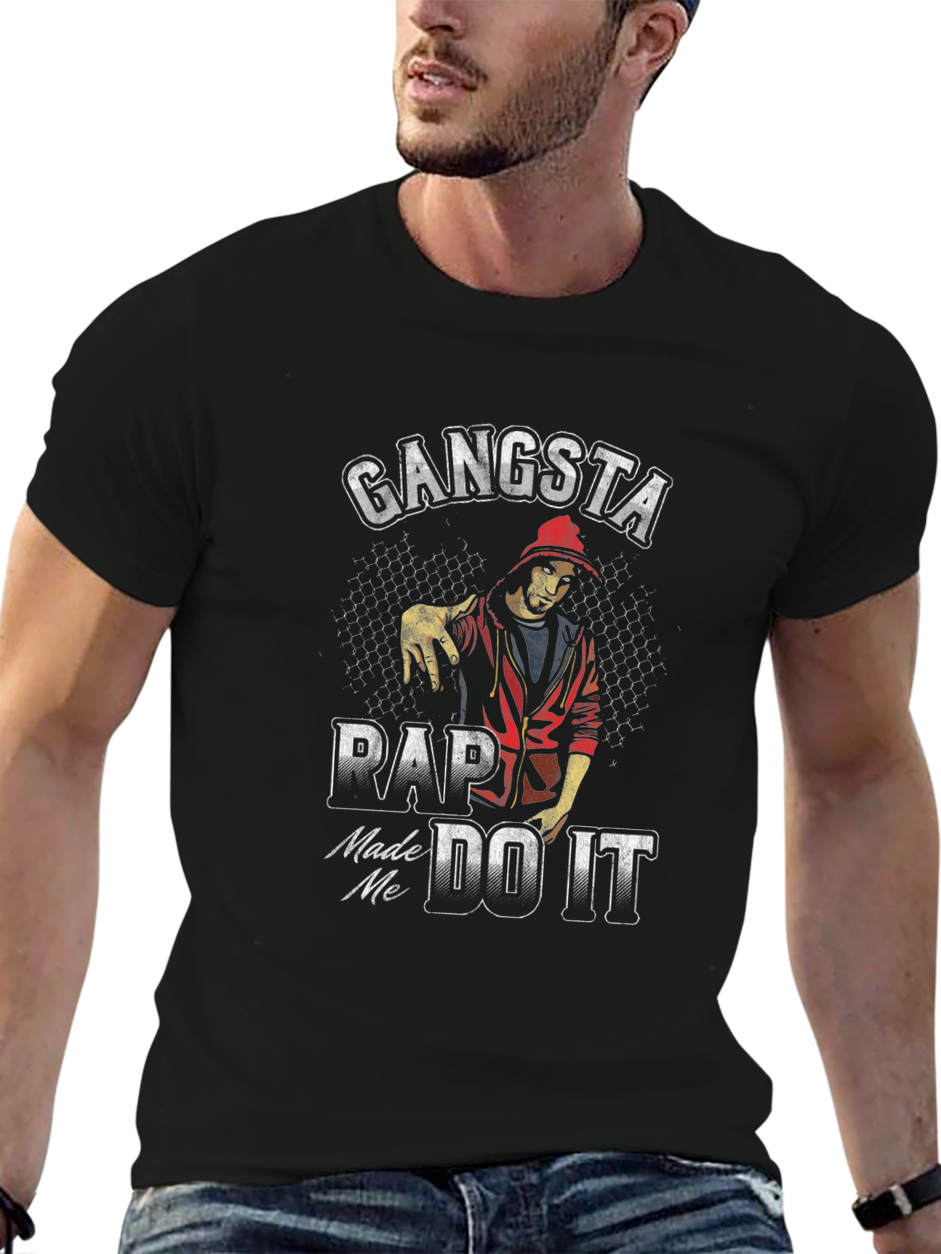 Gangsta Rap T-Shirt: Made Me Do It Graphic Tee