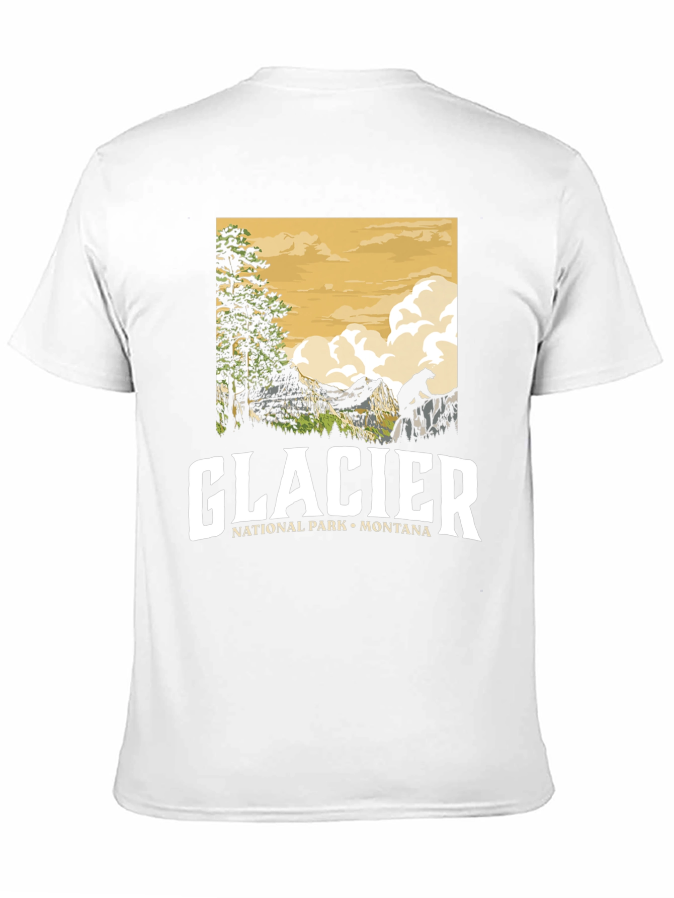 Glacier National Park Montana Black T-Shirt