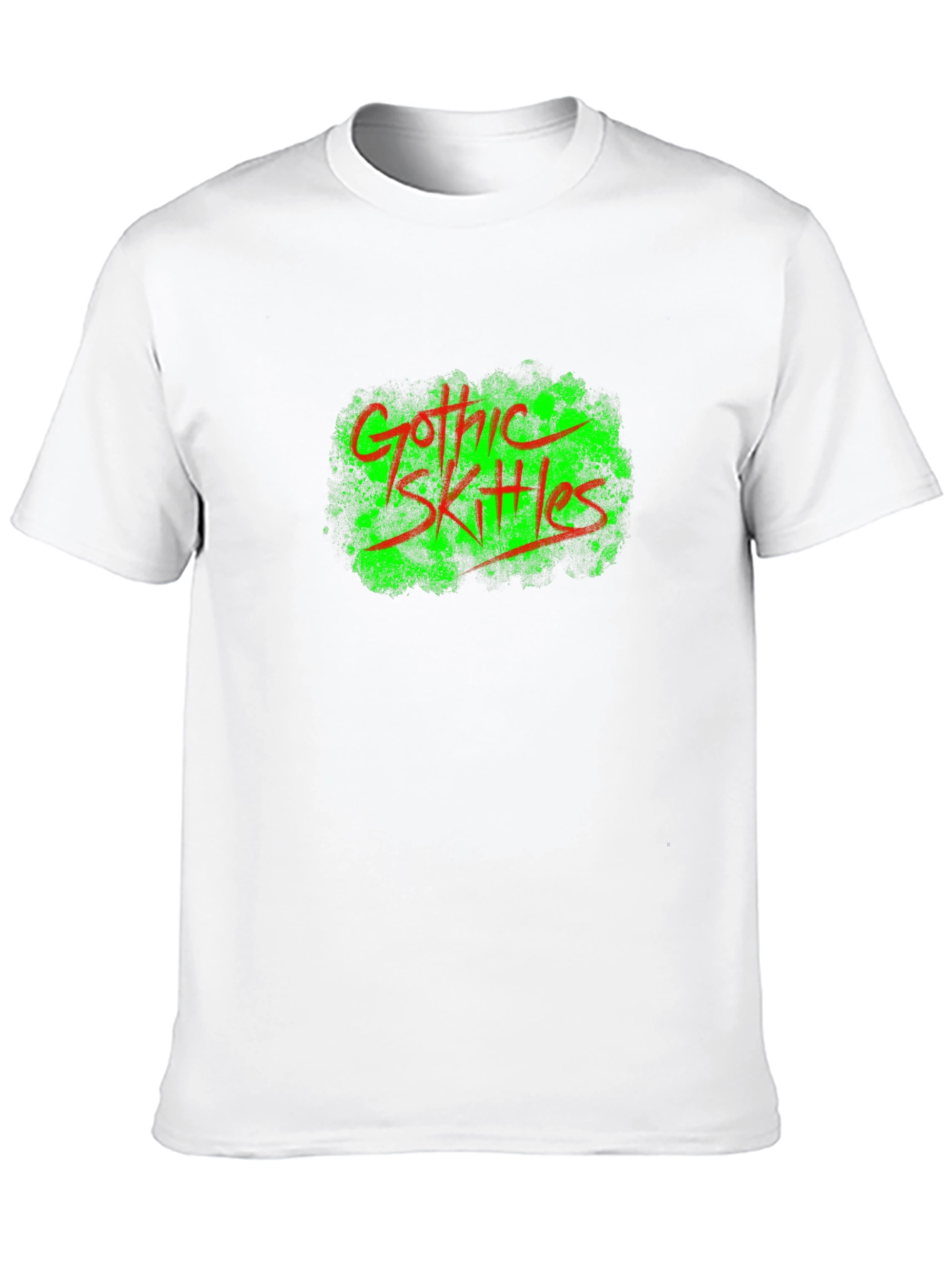 Gothic Skittles Graphic Tee - Black Cotton T-Shirt