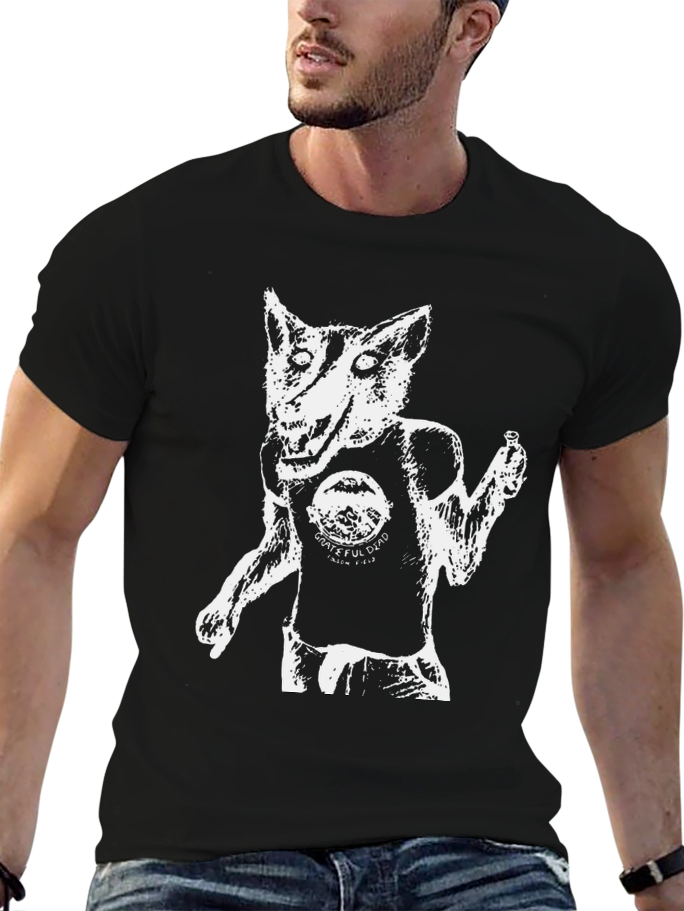 Grateful Dead Wolf T-Shirt Black