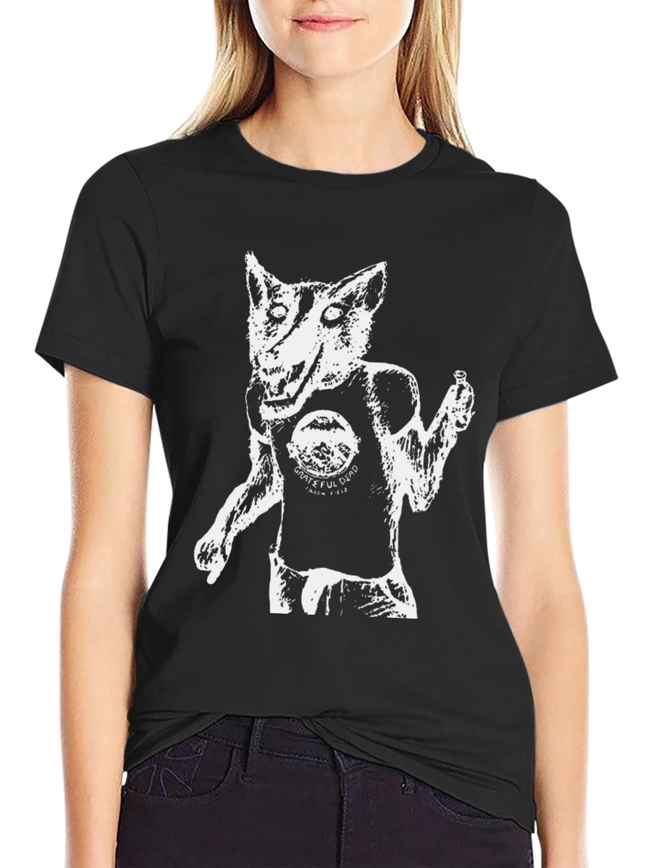 Grateful Dead Wolf T-Shirt Black