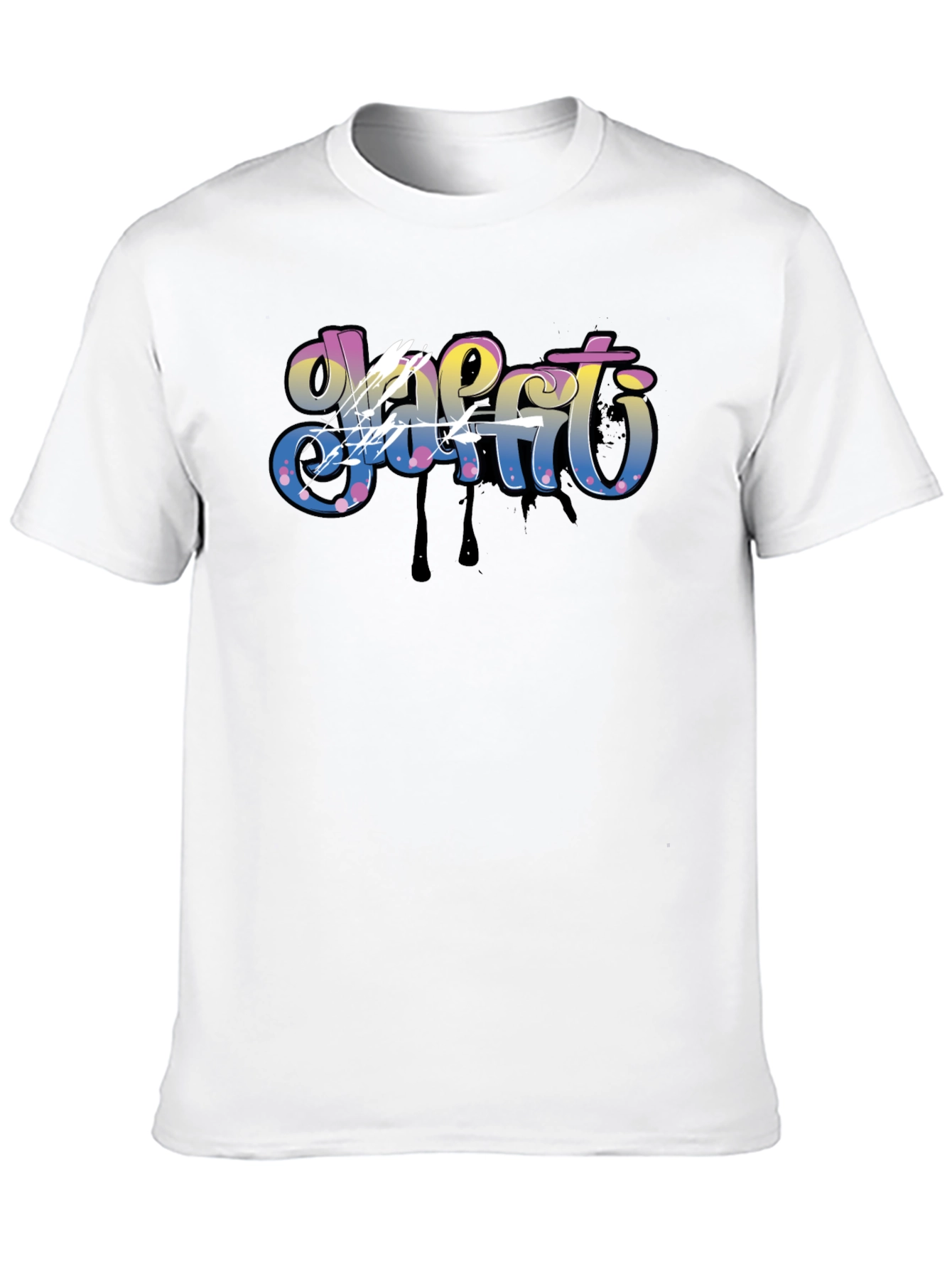Graffiti Art Mens Black T-Shirt