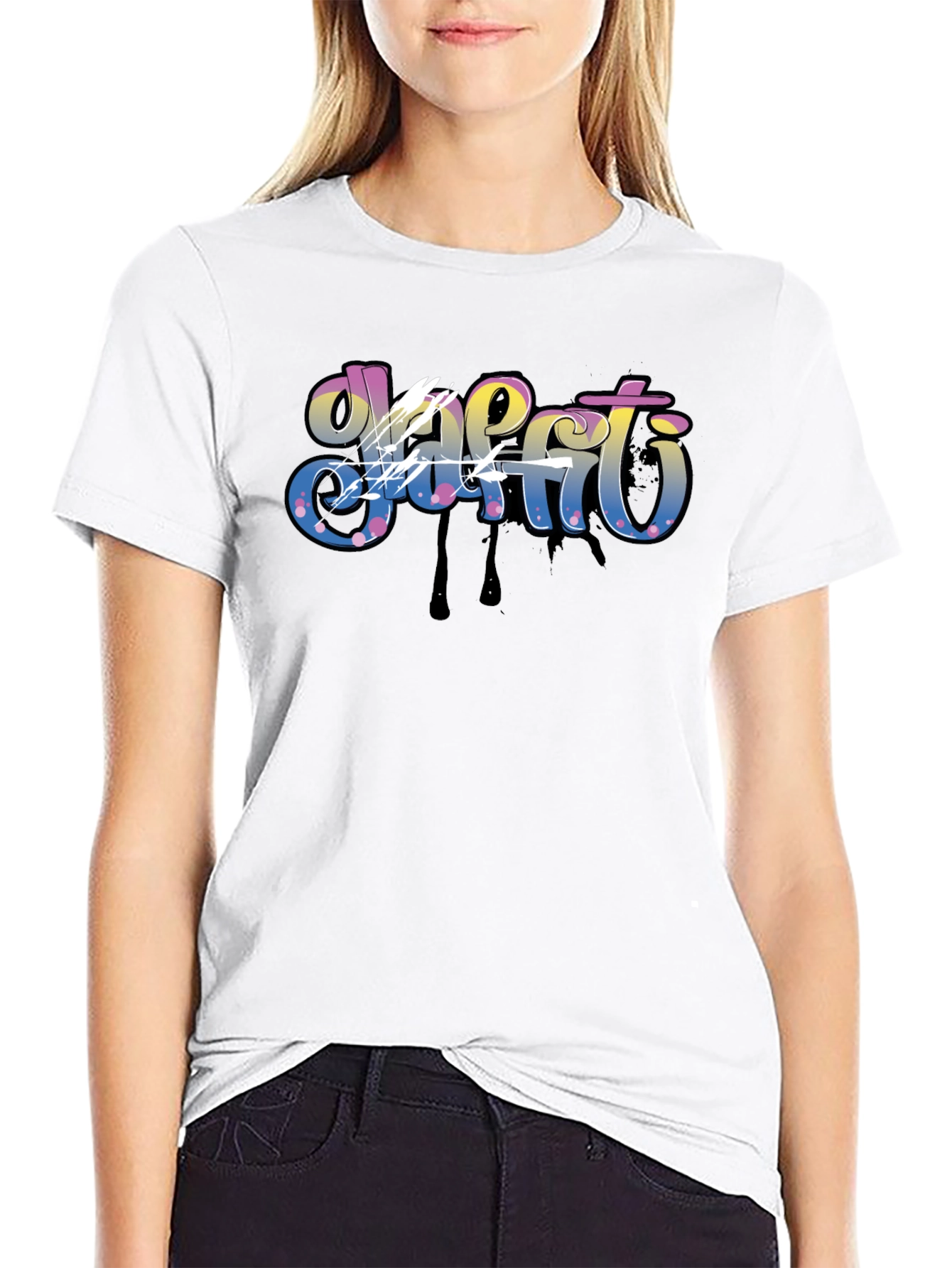 Graffiti Art Mens Black T-Shirt