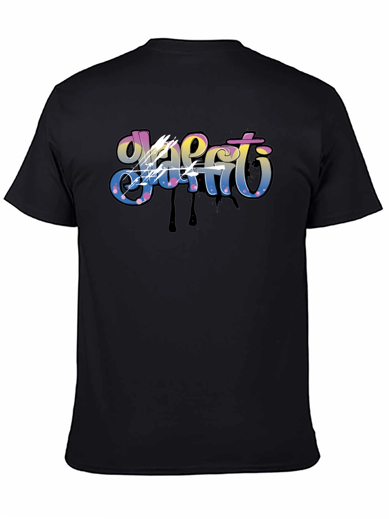 Graffiti Art Mens Black T-Shirt