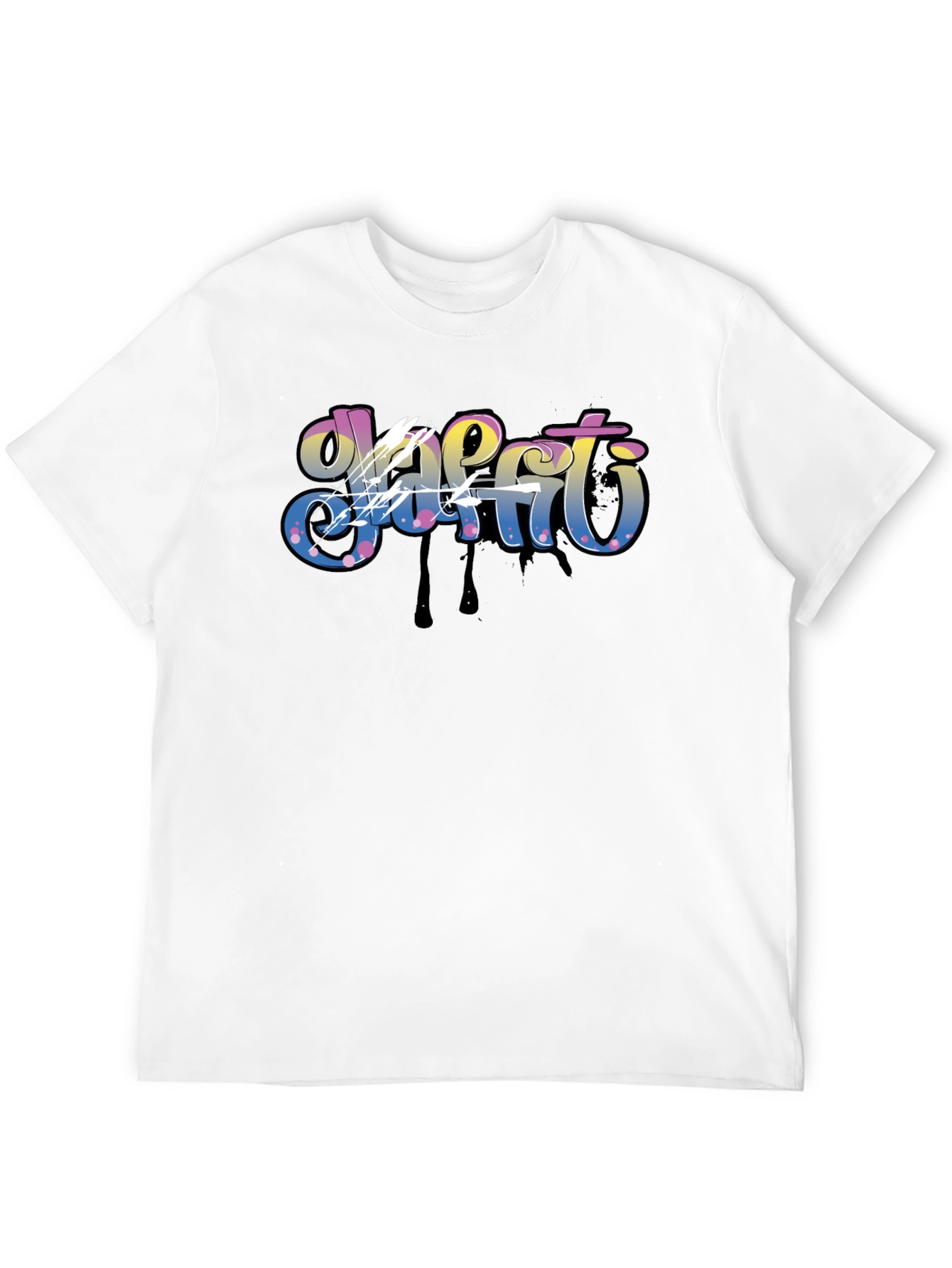 Graffiti Art Mens Black T-Shirt