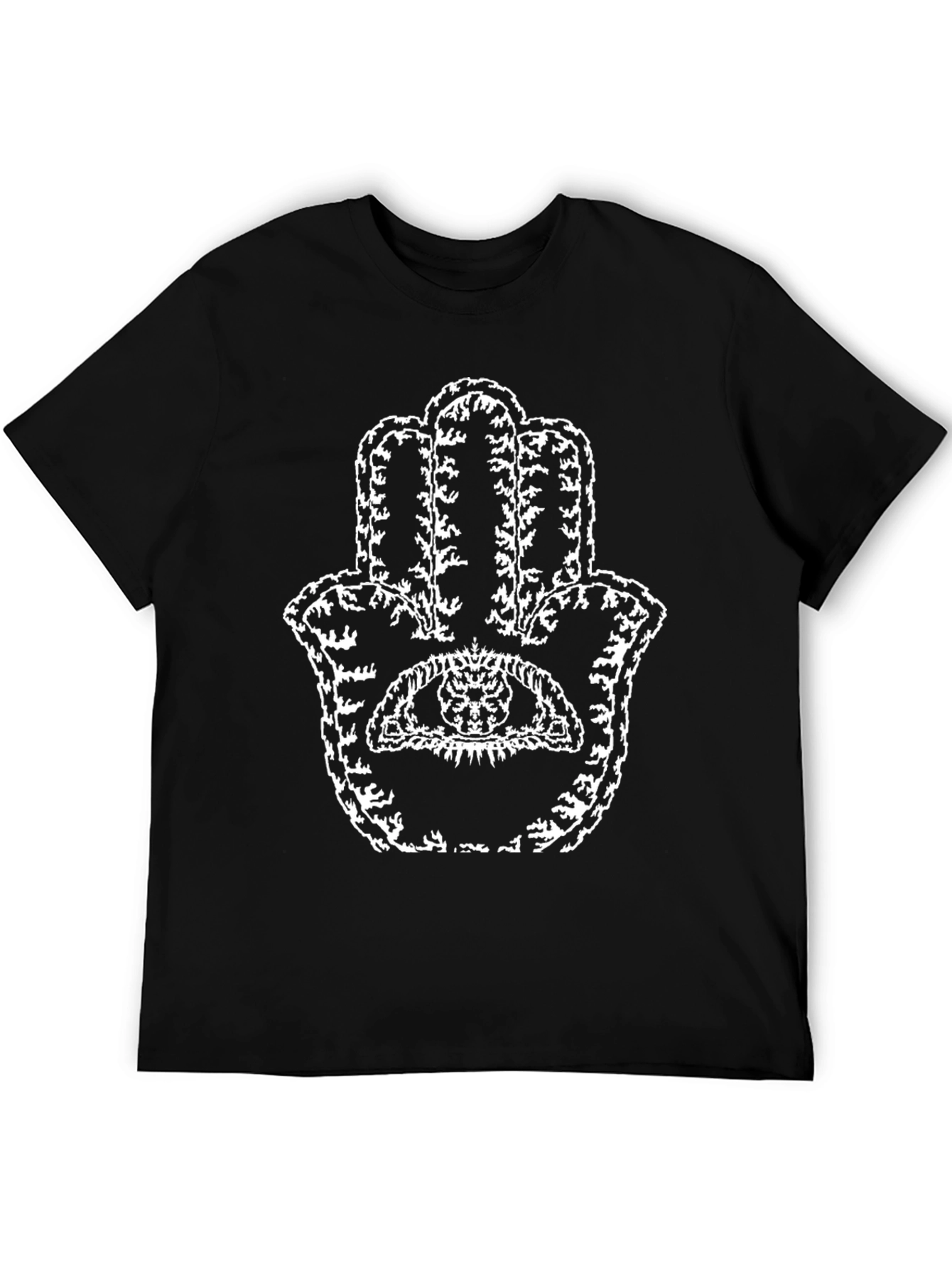 Hamsa Hand Graphic Tee - Stylish Black T-Shirt