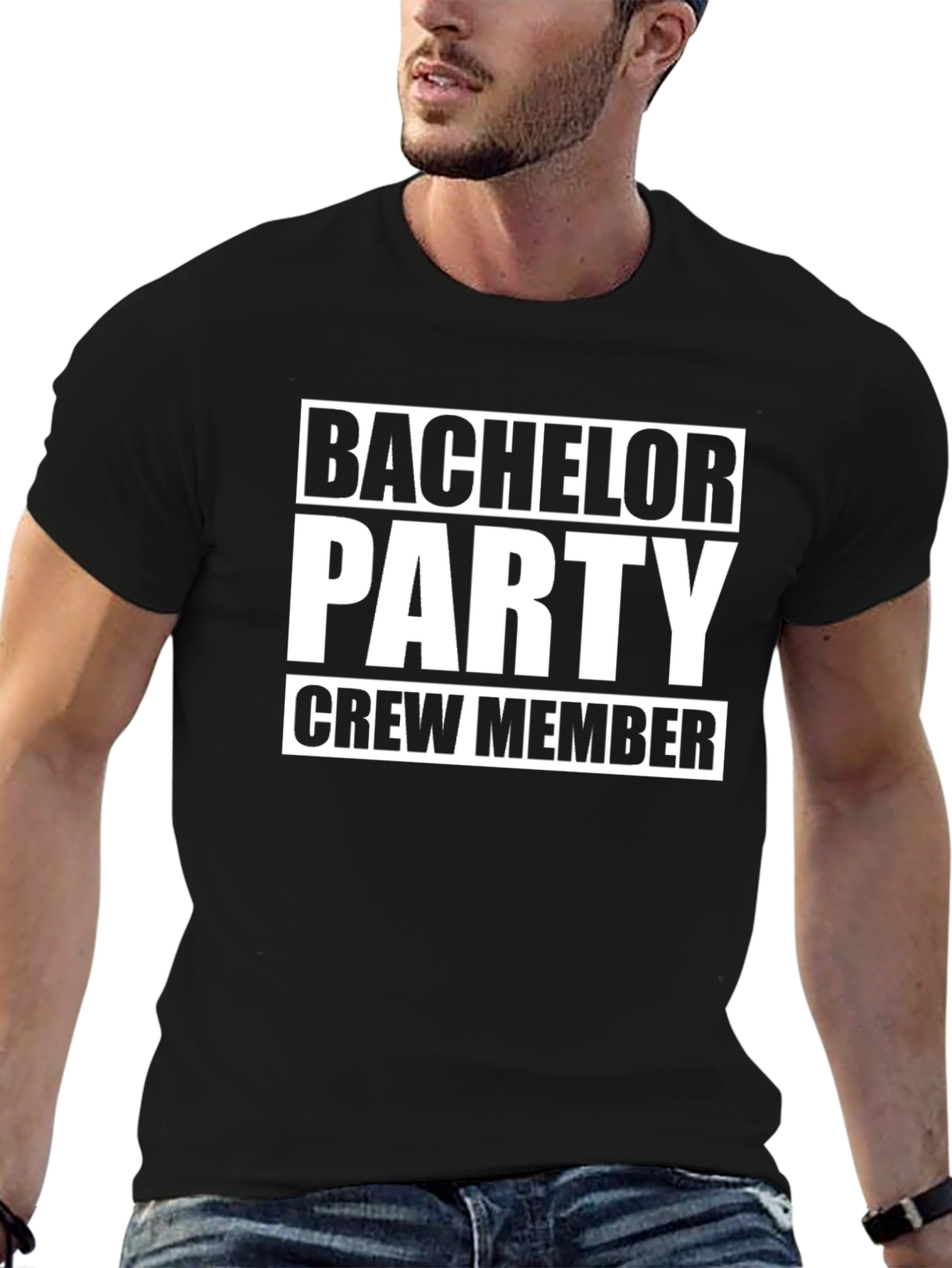 Bachelor Party Crew Member Graphic T-Shirt