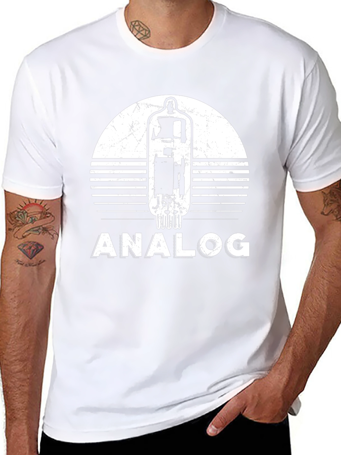 Analog Tube Graphic Tee - Retro Style