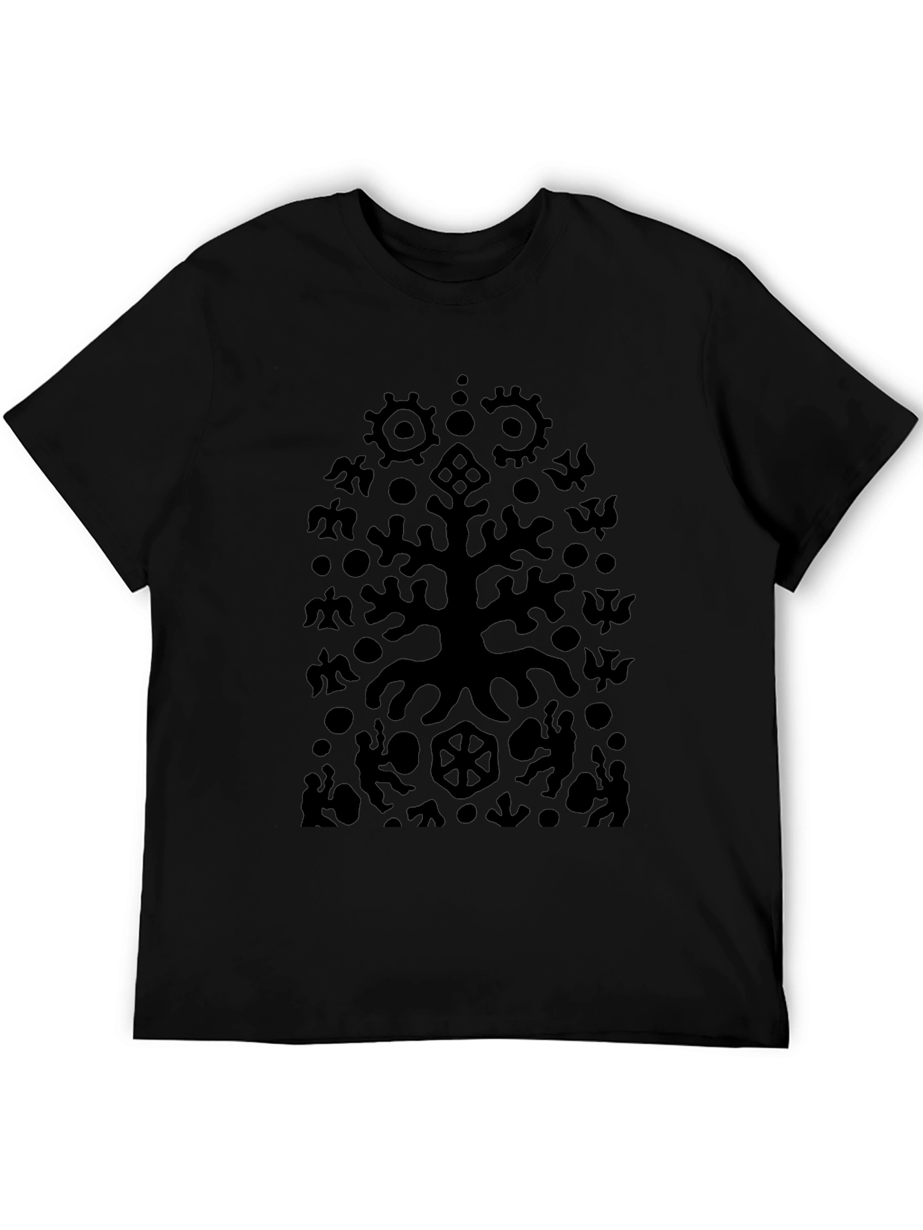 Abstract Tree Graphic Black Tee
