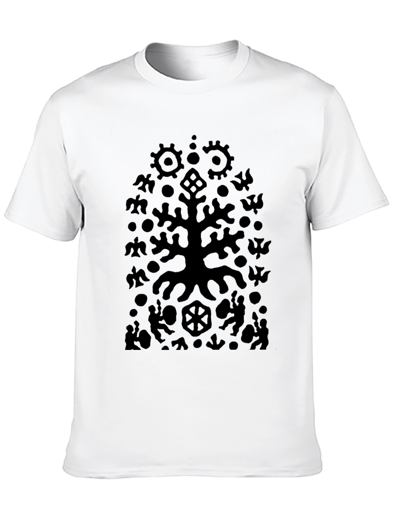Abstract Tree Graphic Black Tee