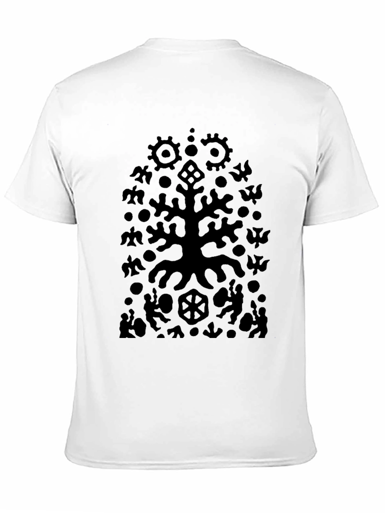 Abstract Tree Graphic Black Tee