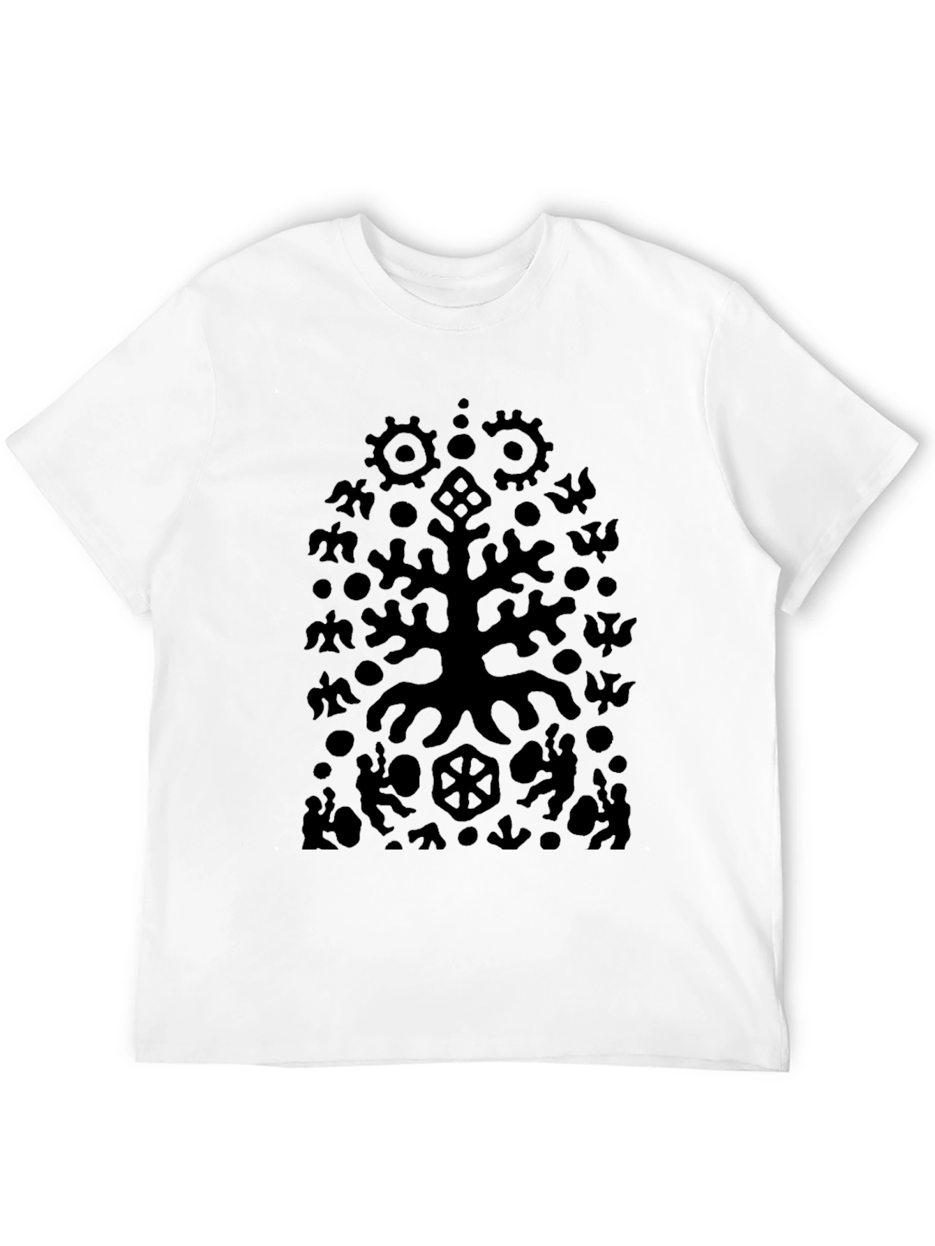 Abstract Tree Graphic Black Tee