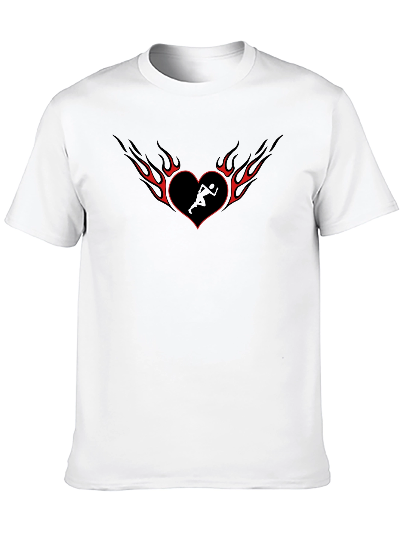 Heart Runner Tee - Black Graphic T-Shirt