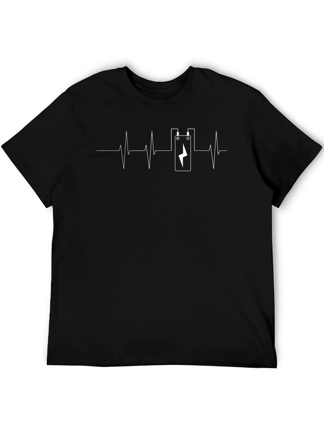 Guitar Pedal Heartbeat Graphic Tee - Black