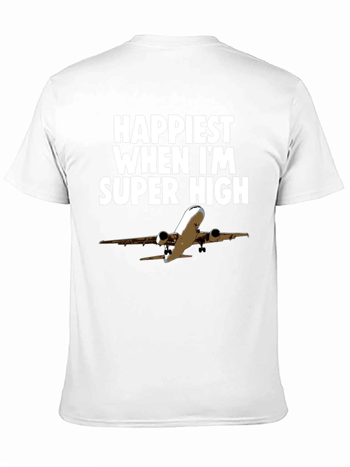 Happiest Super High Airplane Graphic T-Shirt