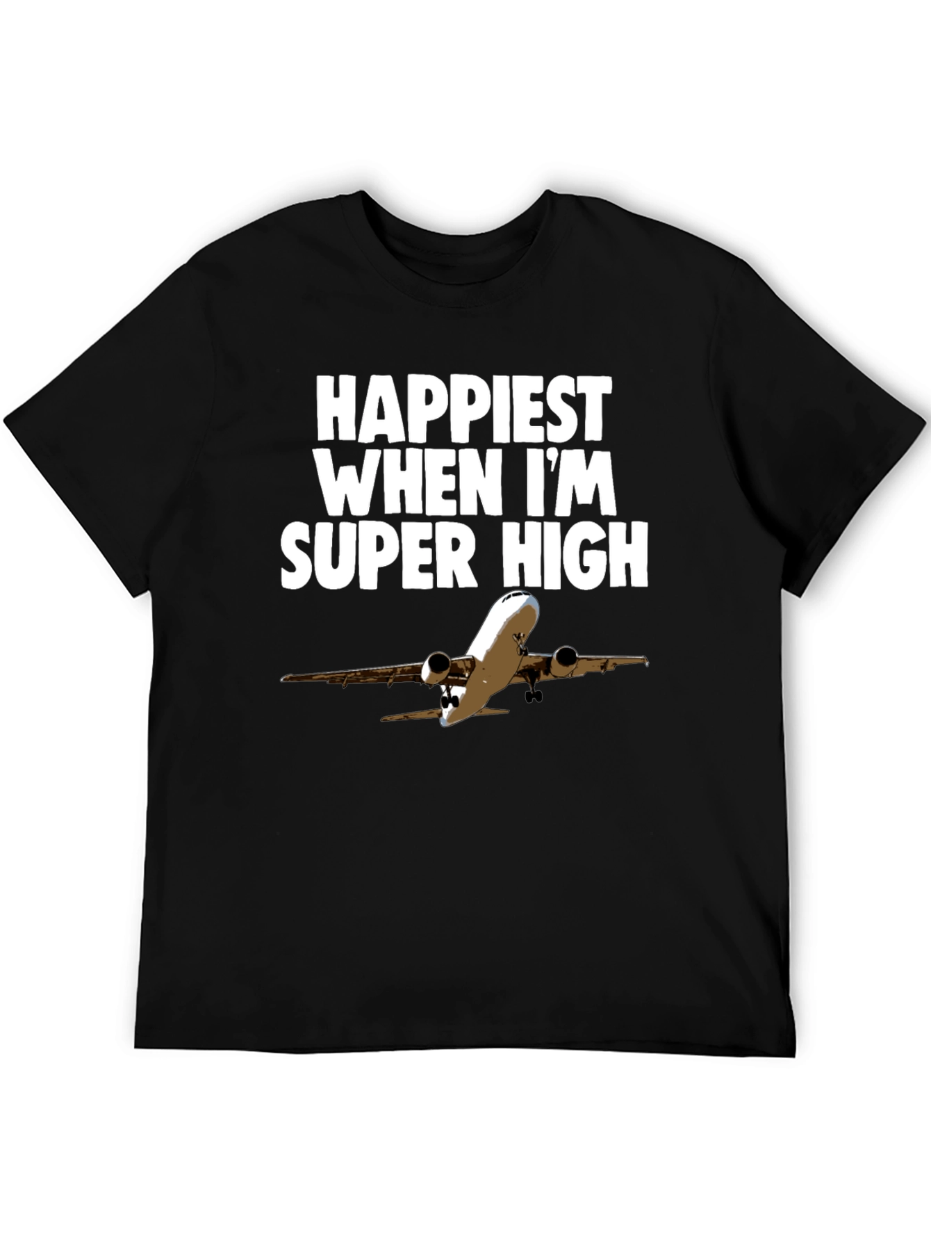 Happiest Super High Airplane Graphic T-Shirt
