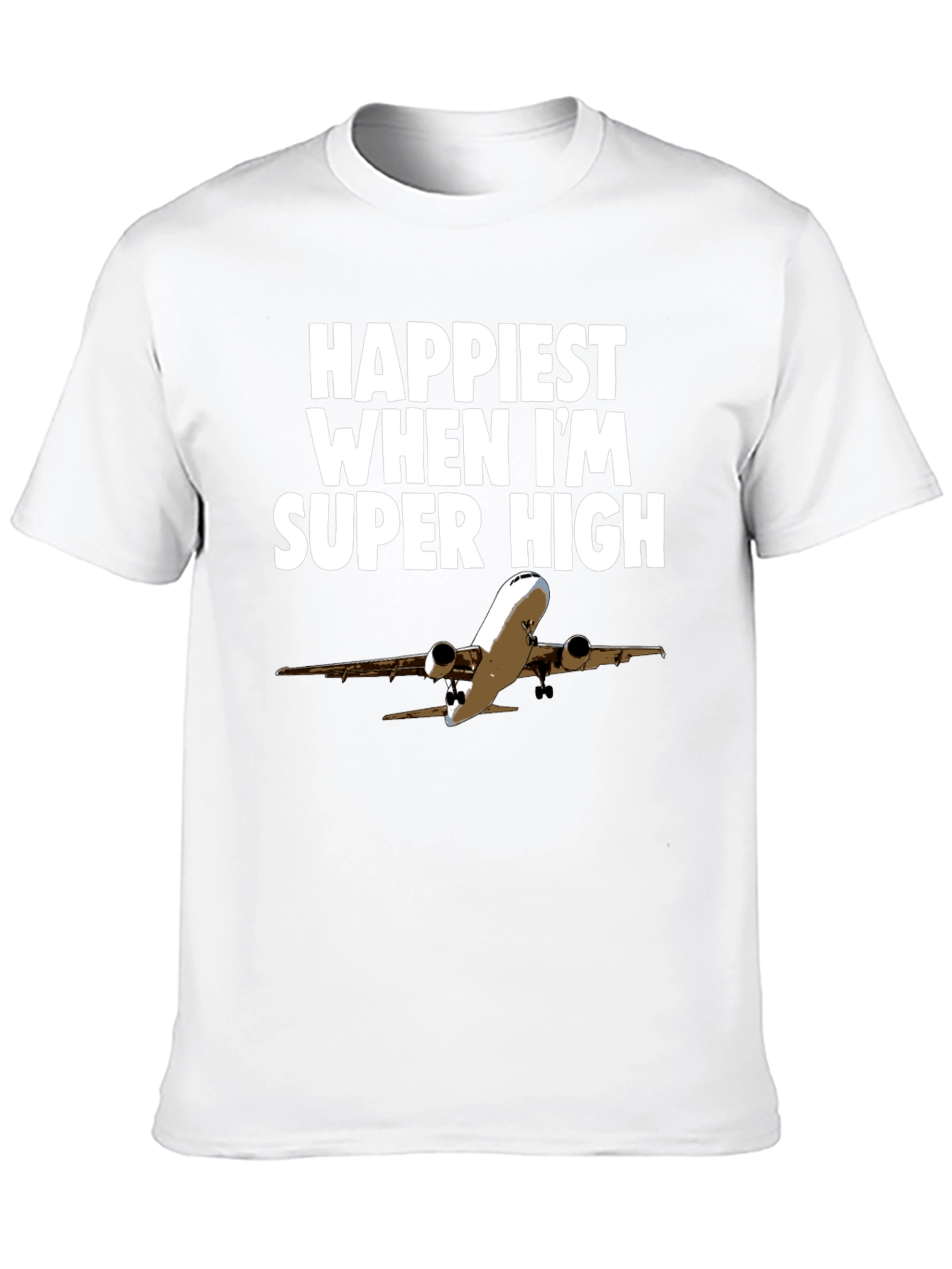 Happiest Super High Airplane Graphic T-Shirt