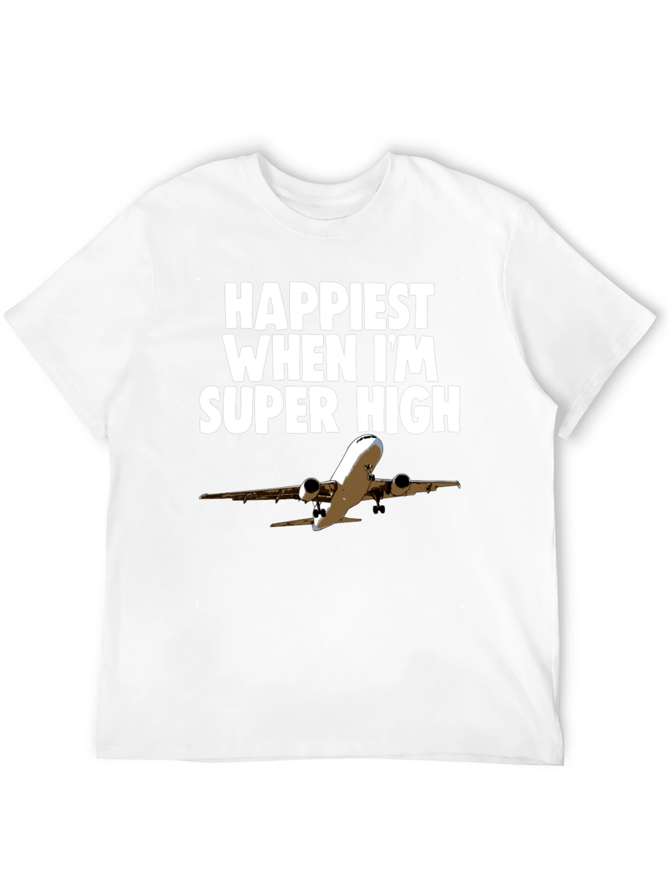 Happiest Super High Airplane Graphic T-Shirt