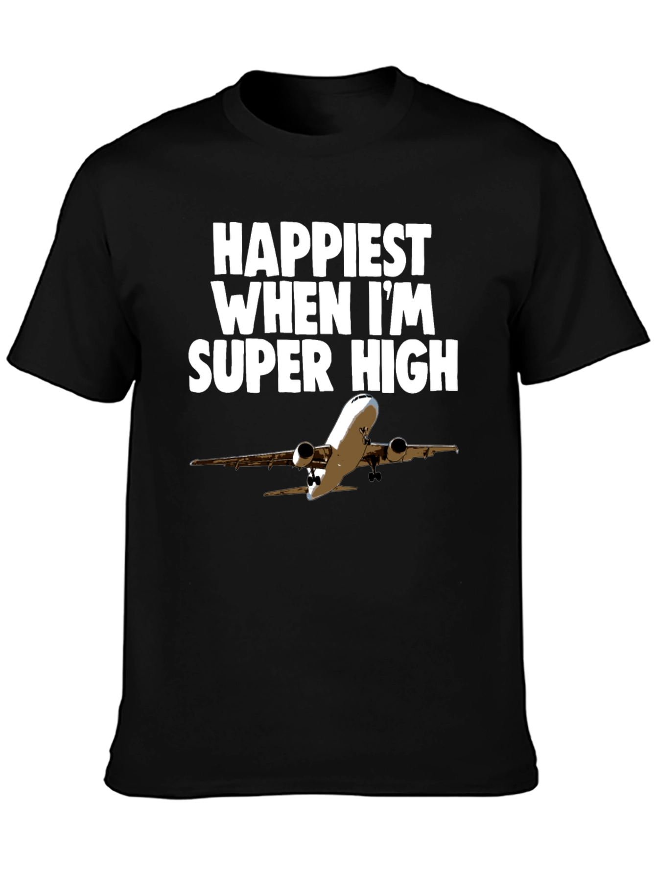 Happiest Super High Airplane Graphic T-Shirt