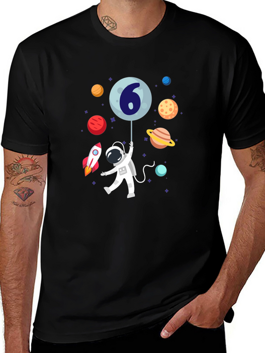 Astronaut 6th Birthday T-Shirt - Space Theme