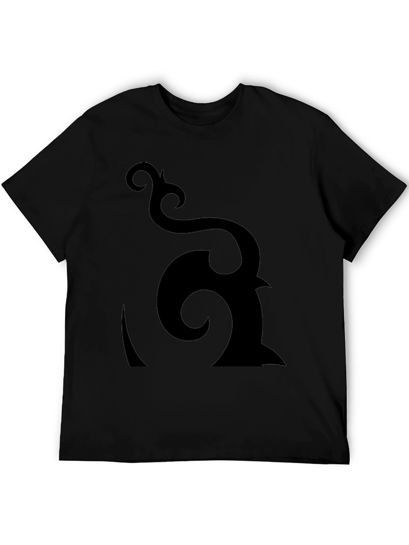 Abstract Graphic Black T-Shirt - Modern Design