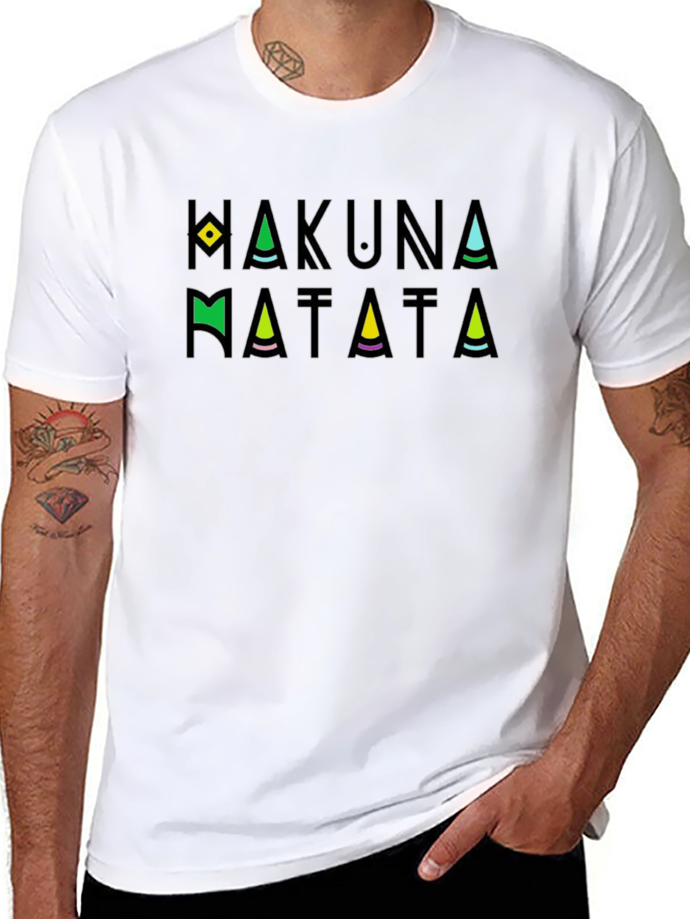 Hakuna Matata Graphic Tee - Relaxed Fit Black
