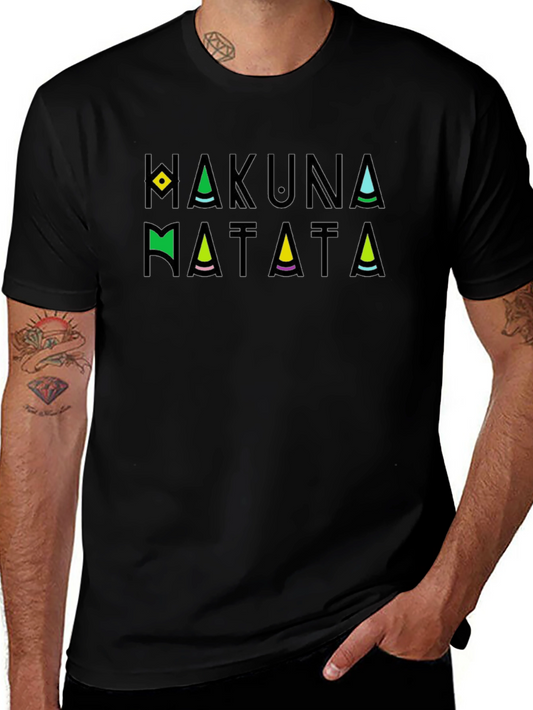Hakuna Matata Graphic Tee - Relaxed Fit Black