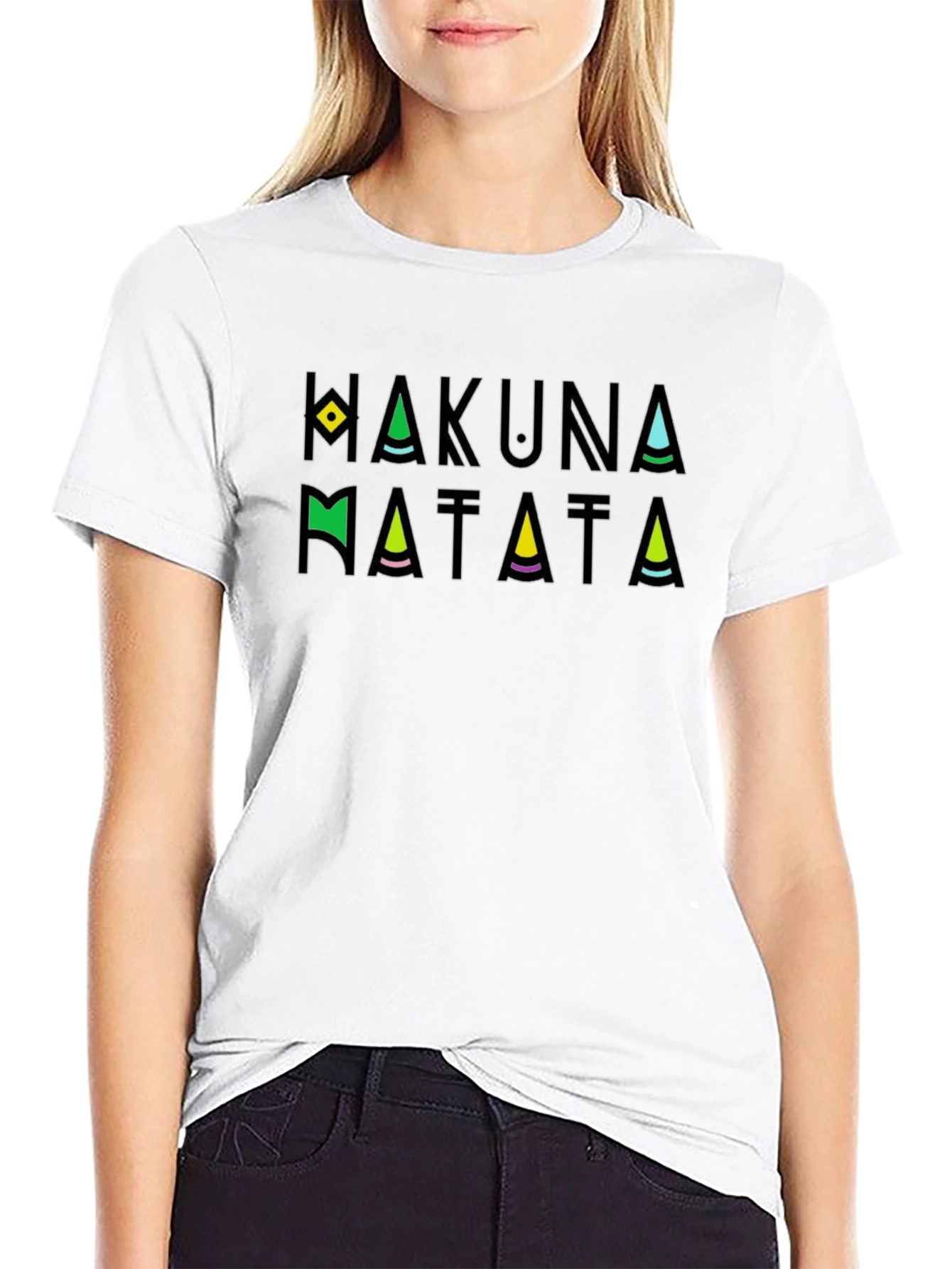 Hakuna Matata Graphic Tee - Relaxed Fit Black