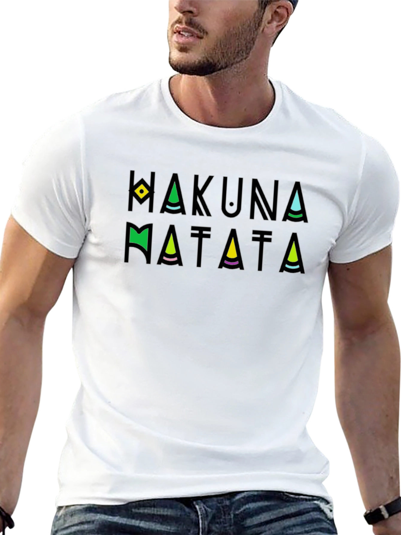 Hakuna Matata Graphic Tee - Relaxed Fit Black