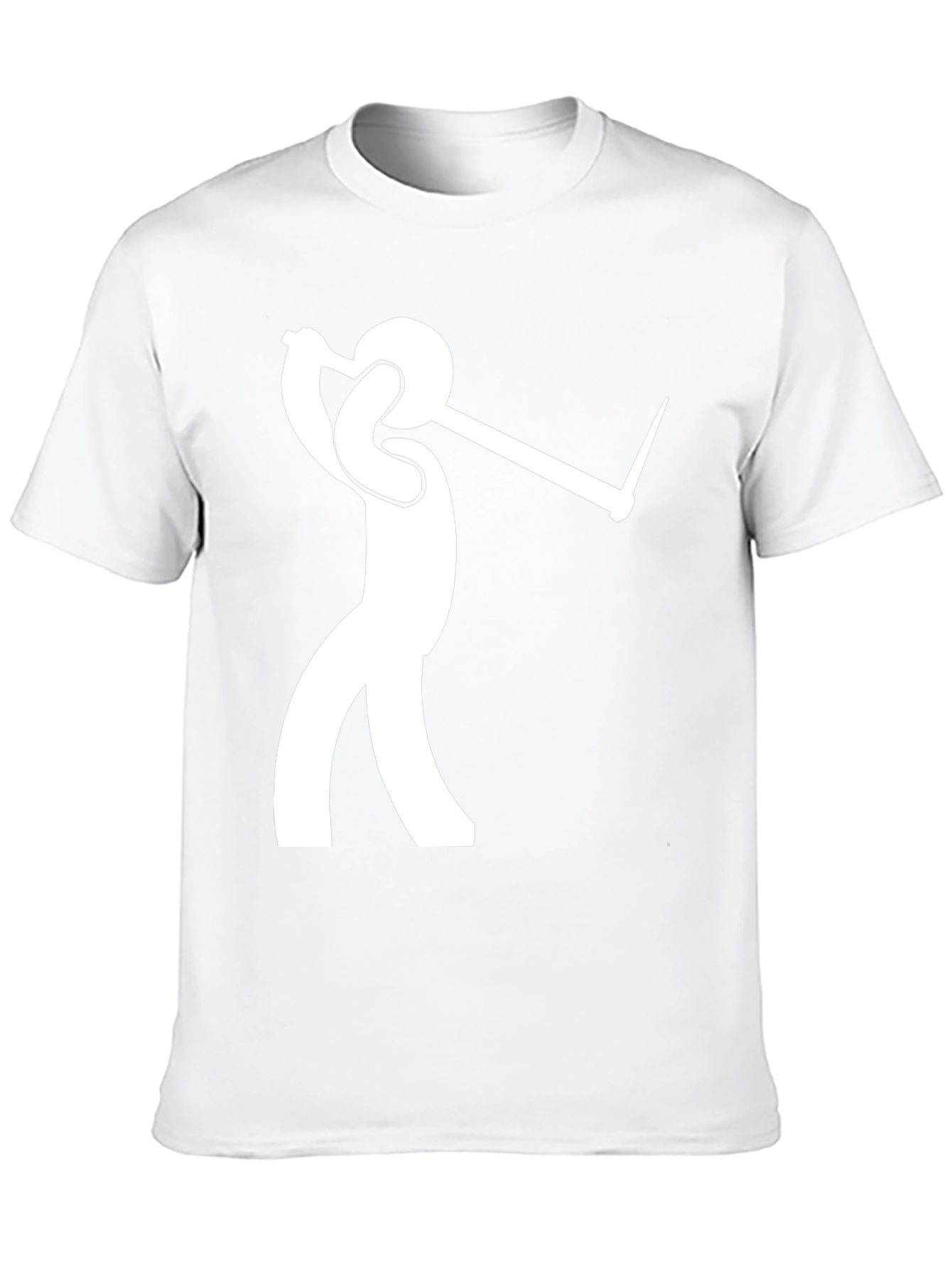 Golfing Stick Figure Black T-Shirt