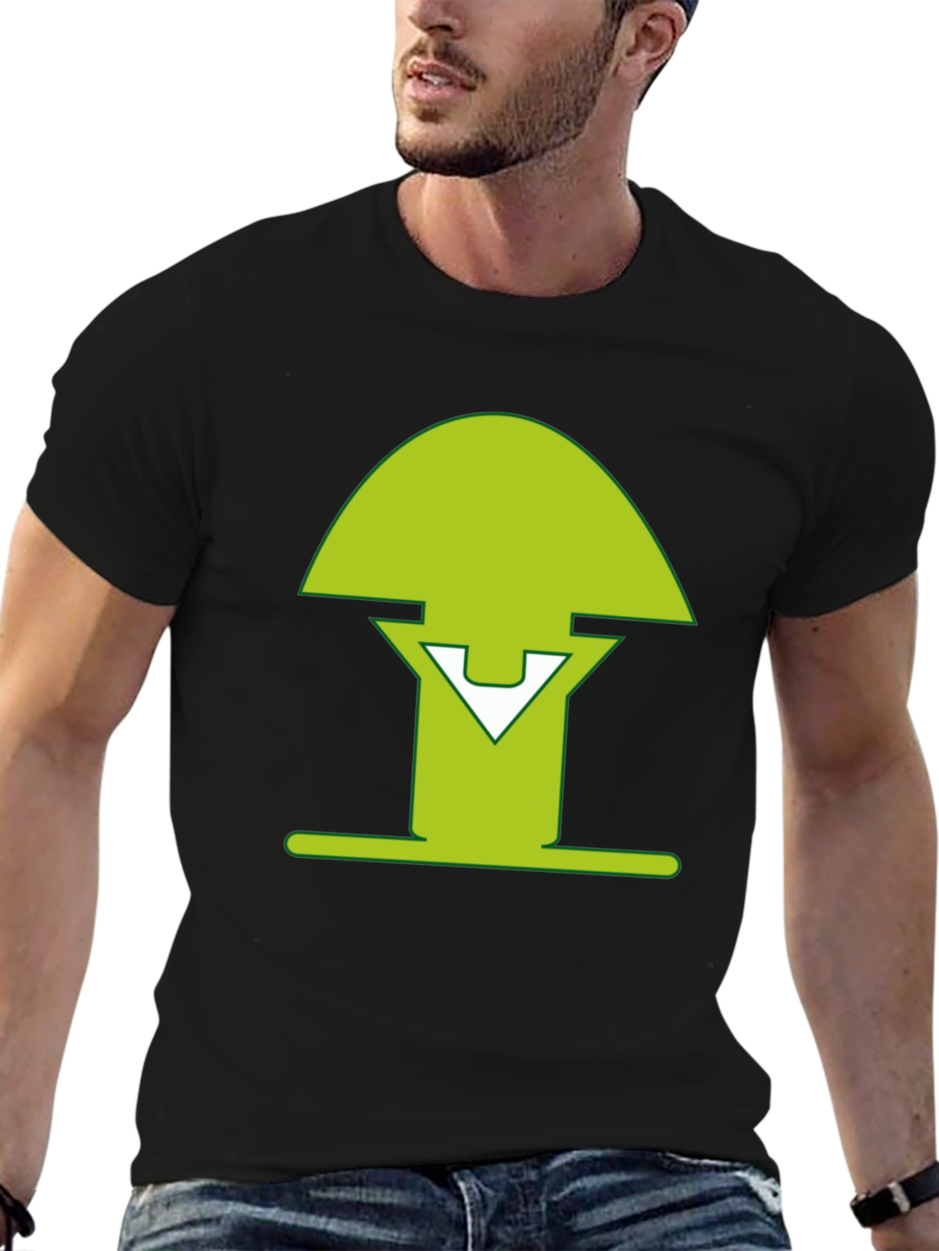 Green Mushroom Graphic Tee - Modern Style