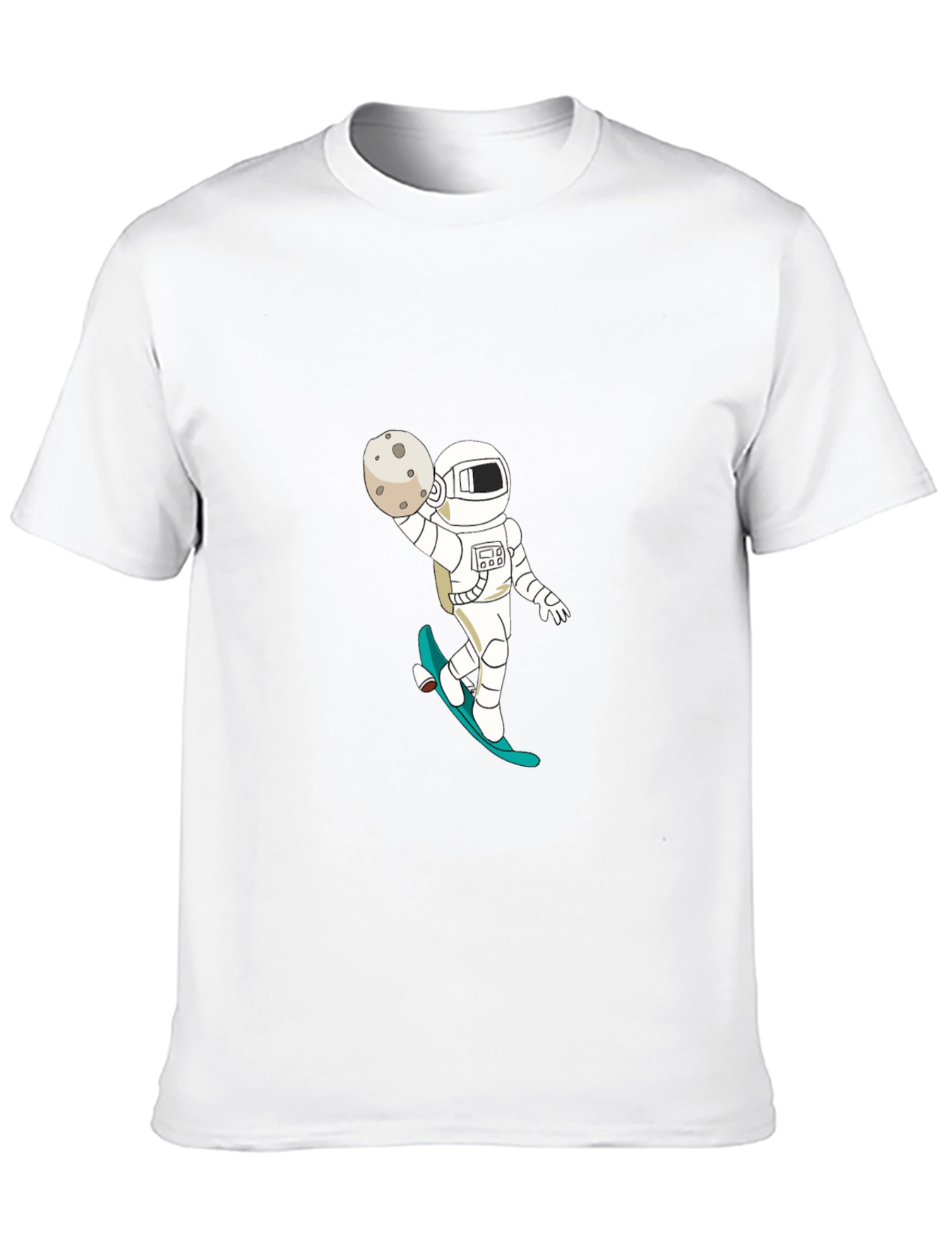 Astronaut Skateboard Black T-Shirt