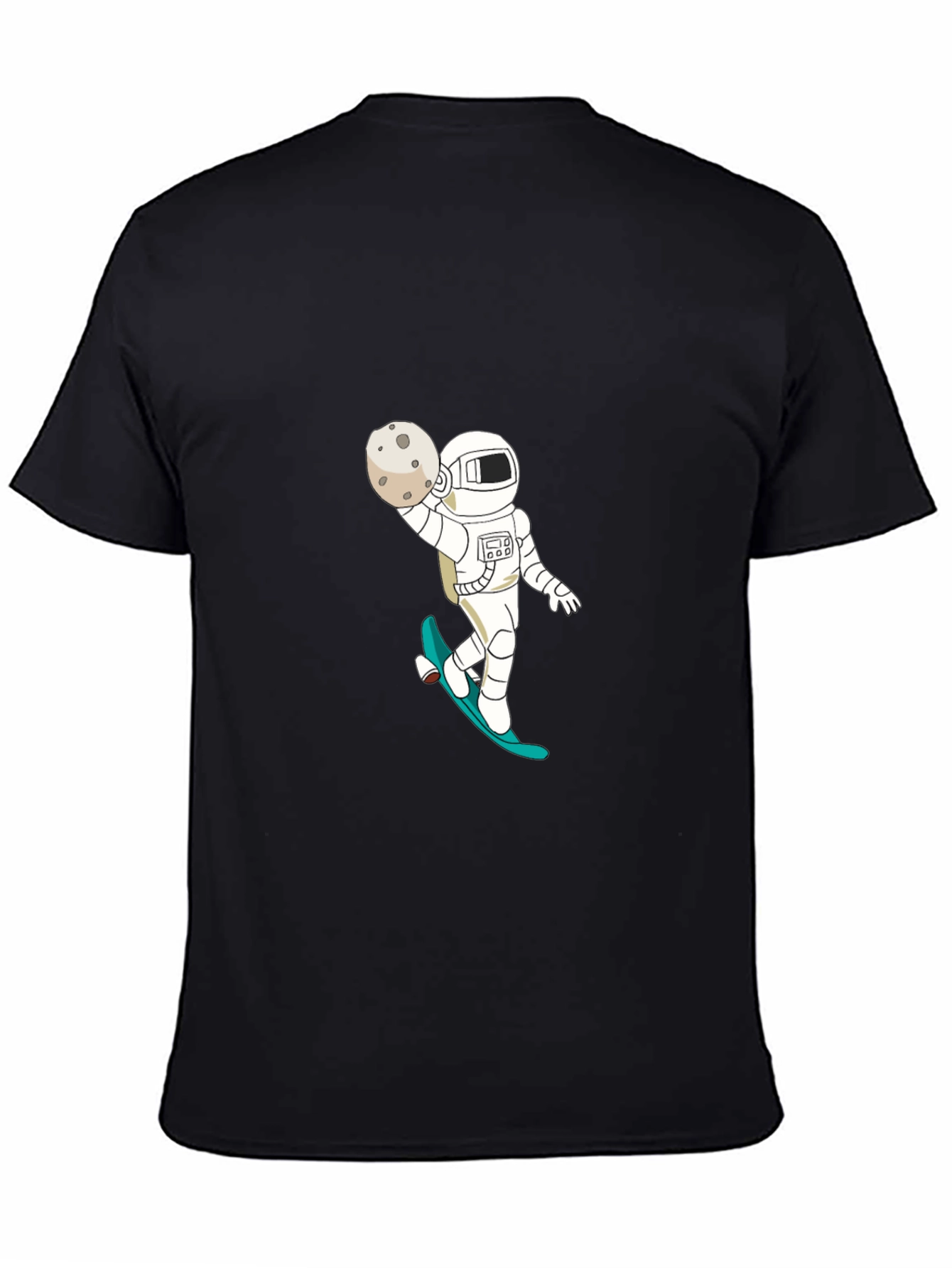 Astronaut Skateboard Black T-Shirt