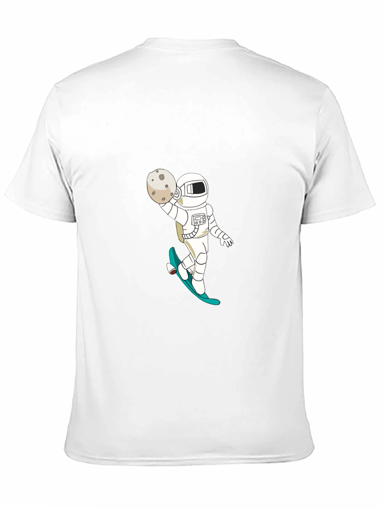 Astronaut Skateboard Black T-Shirt