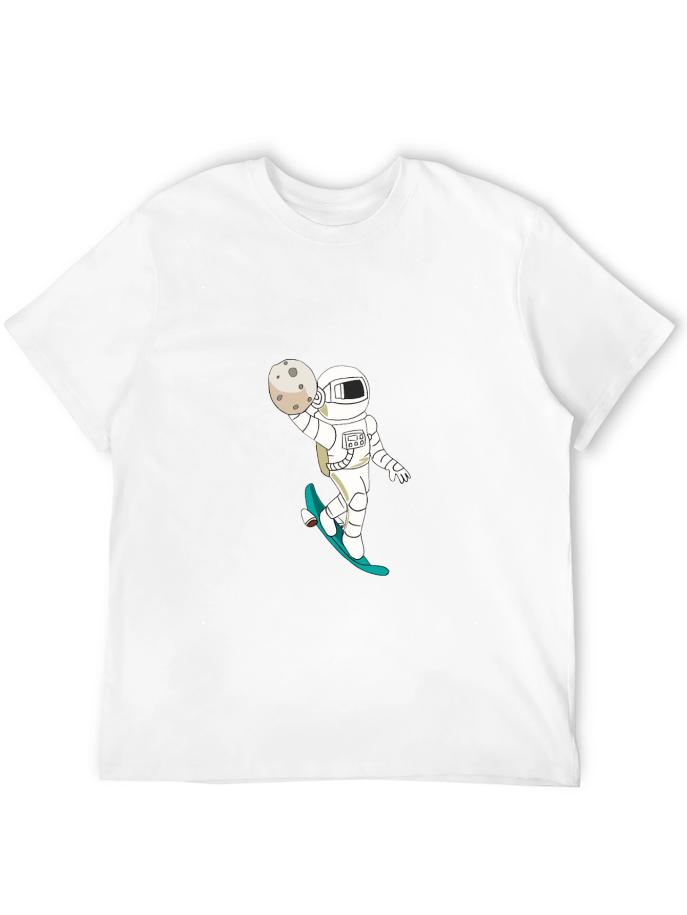 Astronaut Skateboard Black T-Shirt