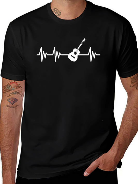 Guitar Heartbeat Graphic Tee - Music Lover T-Shirt