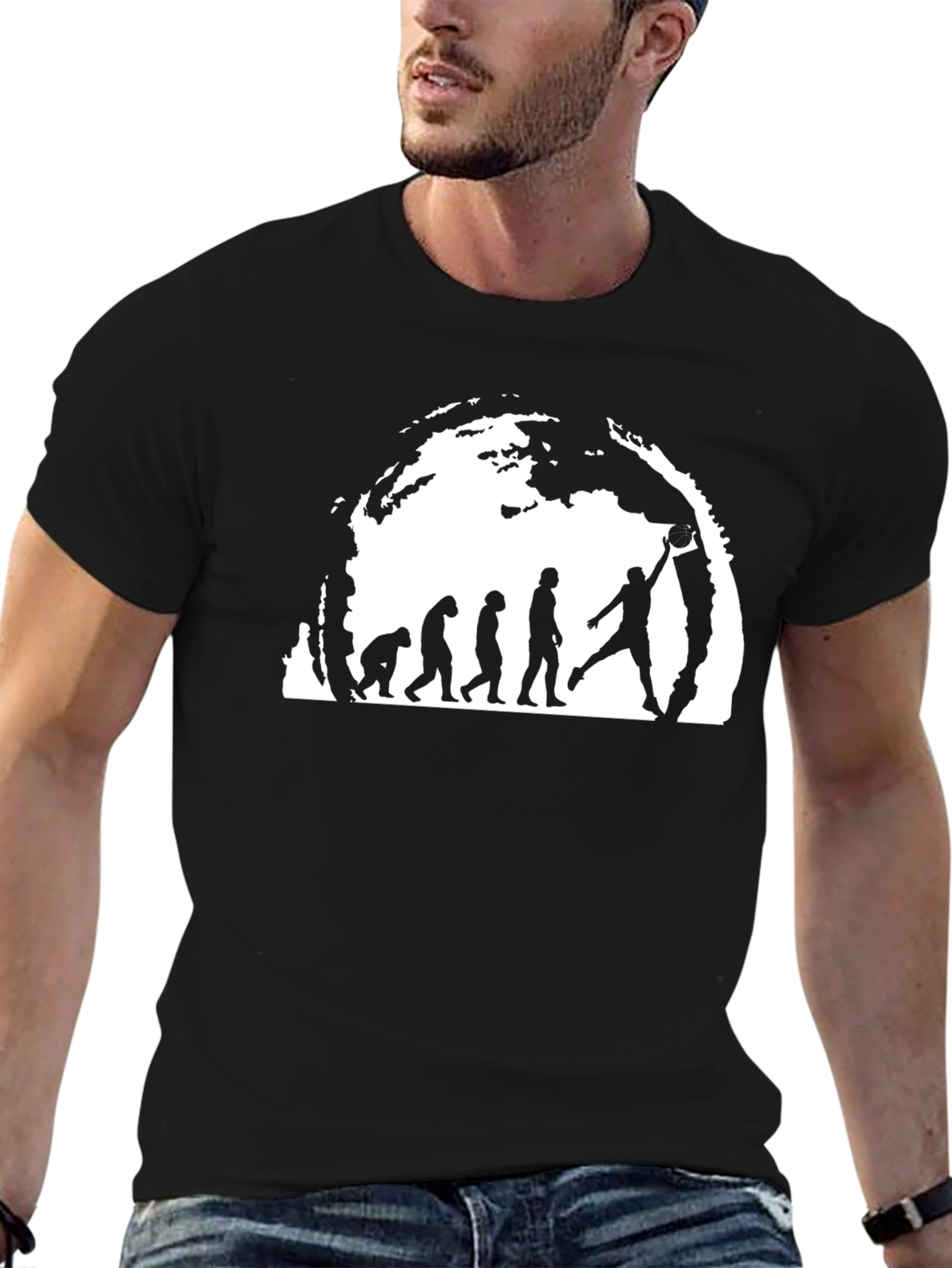 Basketball Evolution T-Shirt - Black
