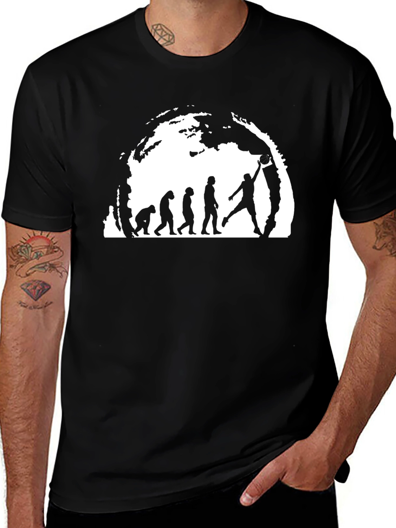 Basketball Evolution T-Shirt - Black