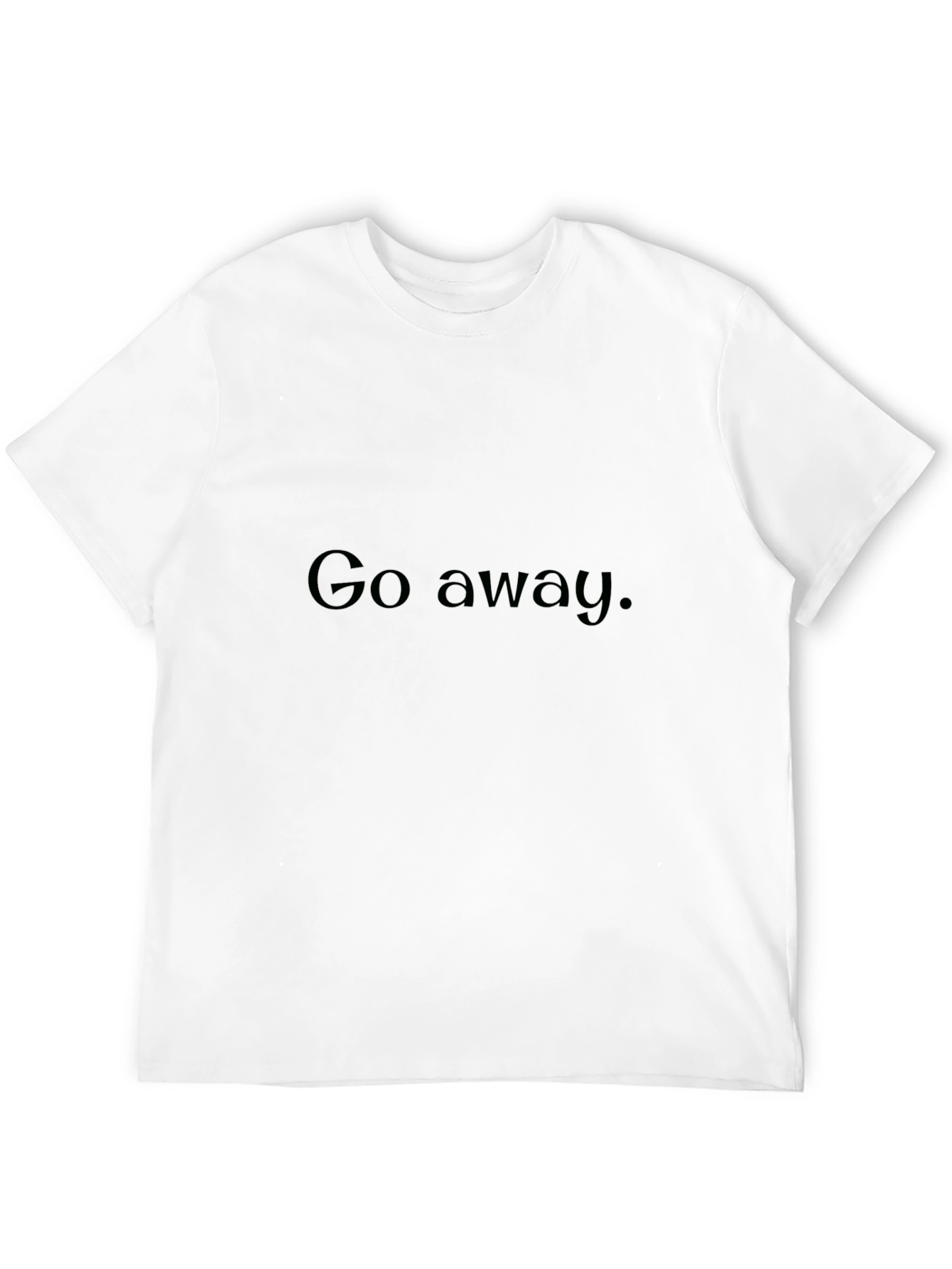 Go Away Graphic T-Shirt - Black Casual Tee