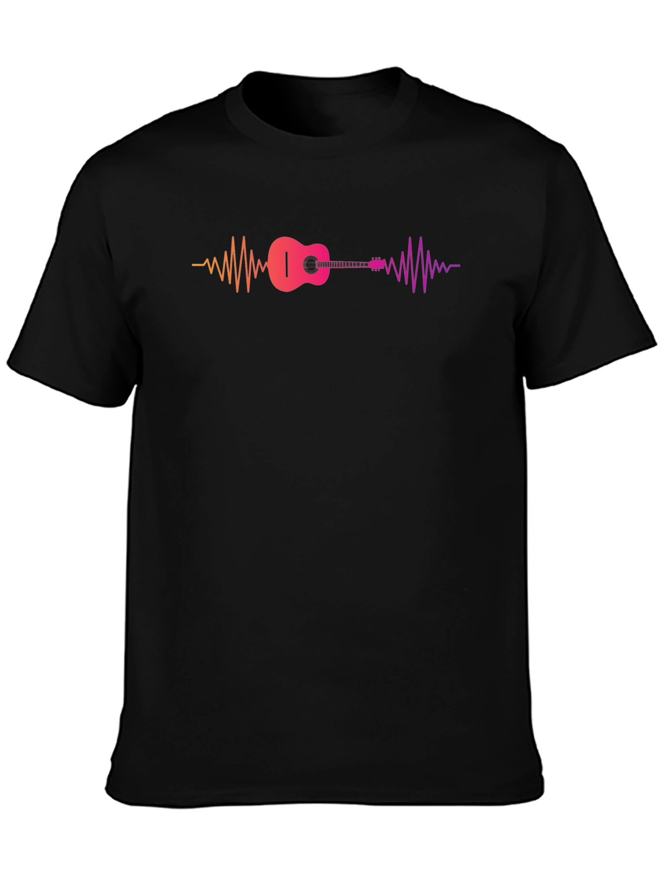 Guitar Frequency T-Shirt - Musical Wave Design