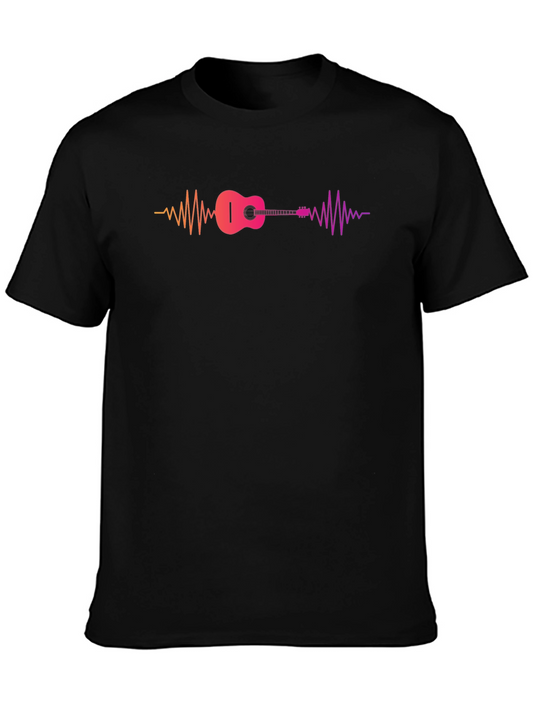 Guitar Frequency T-Shirt - Musical Wave Design
