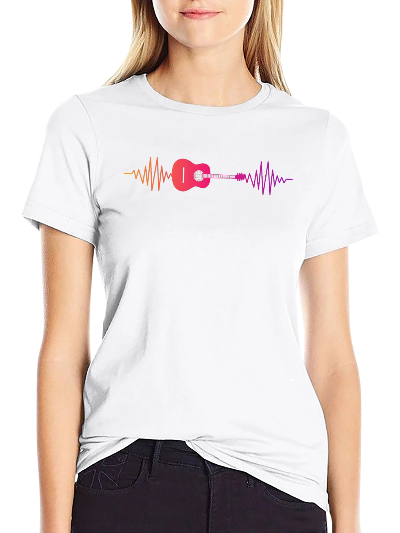 Guitar Frequency T-Shirt - Musical Wave Design