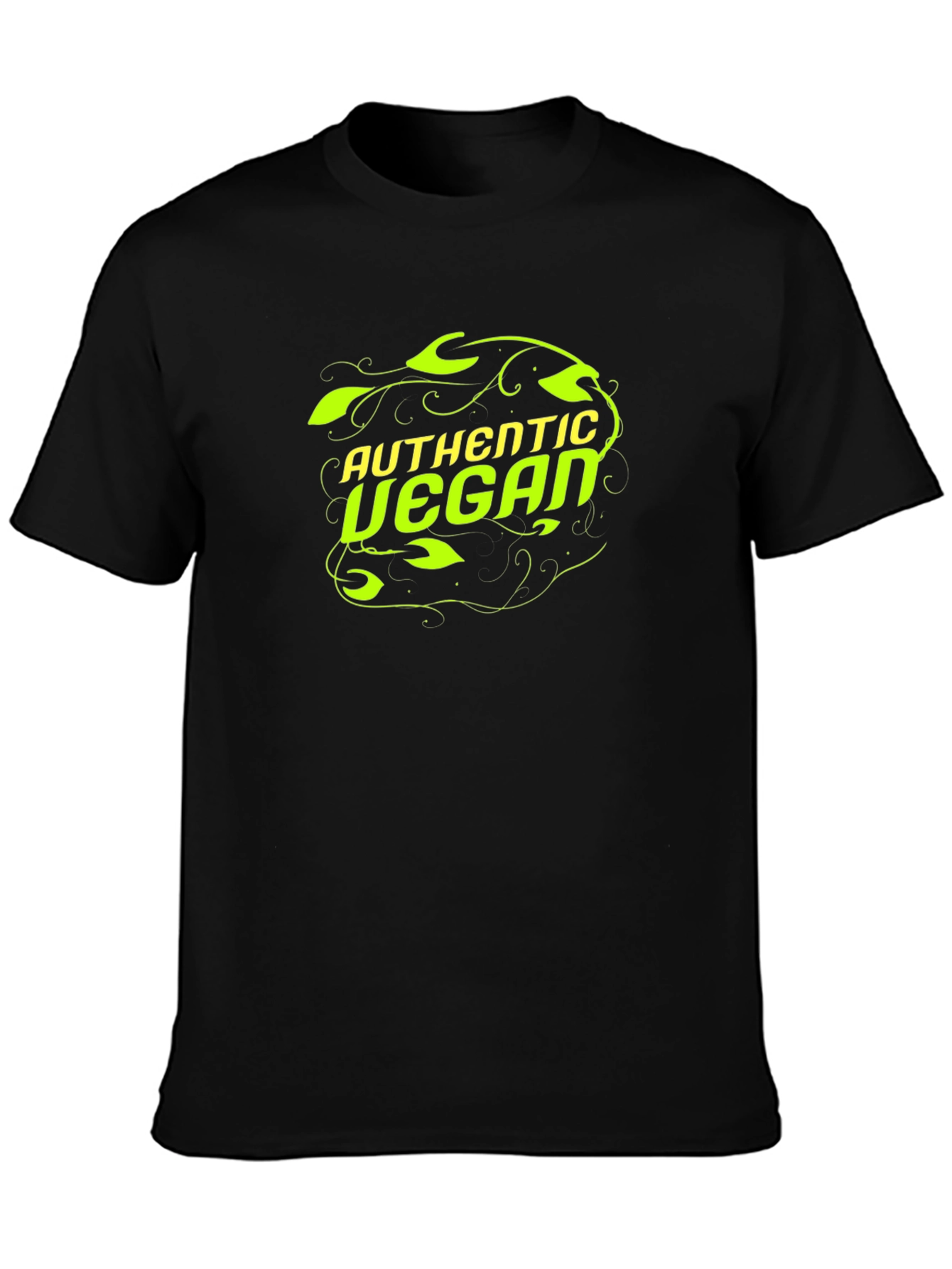 Authentic Vegan Graphic Tee - Black