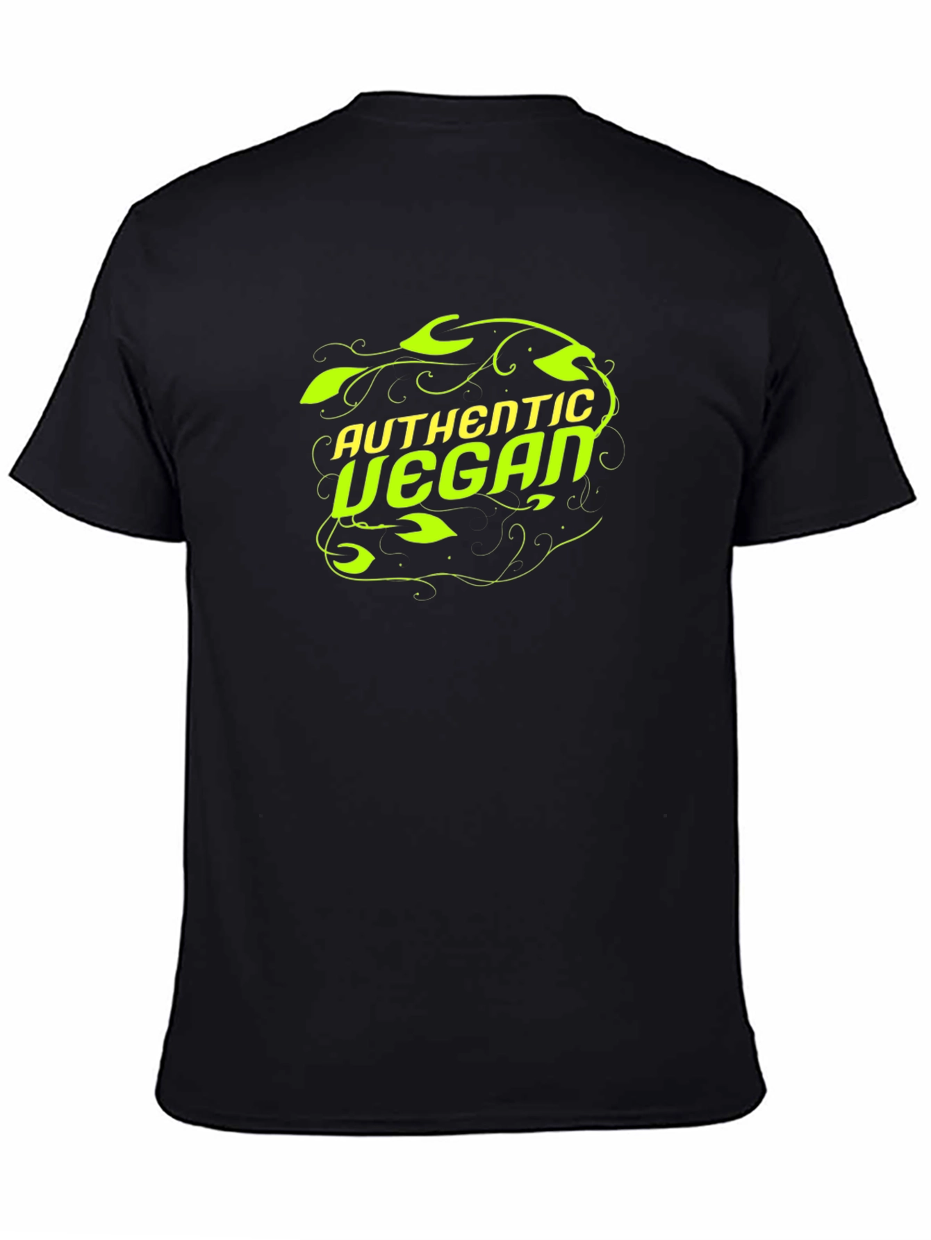 Authentic Vegan Graphic Tee - Black