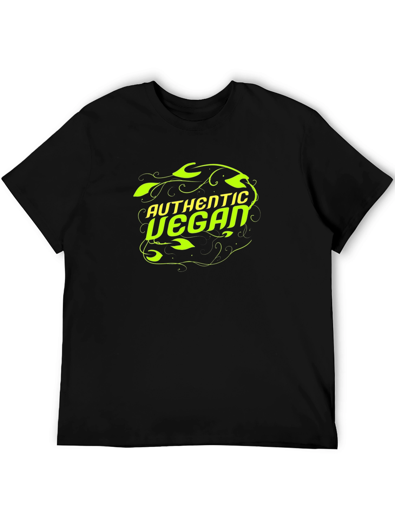 Authentic Vegan Graphic Tee - Black
